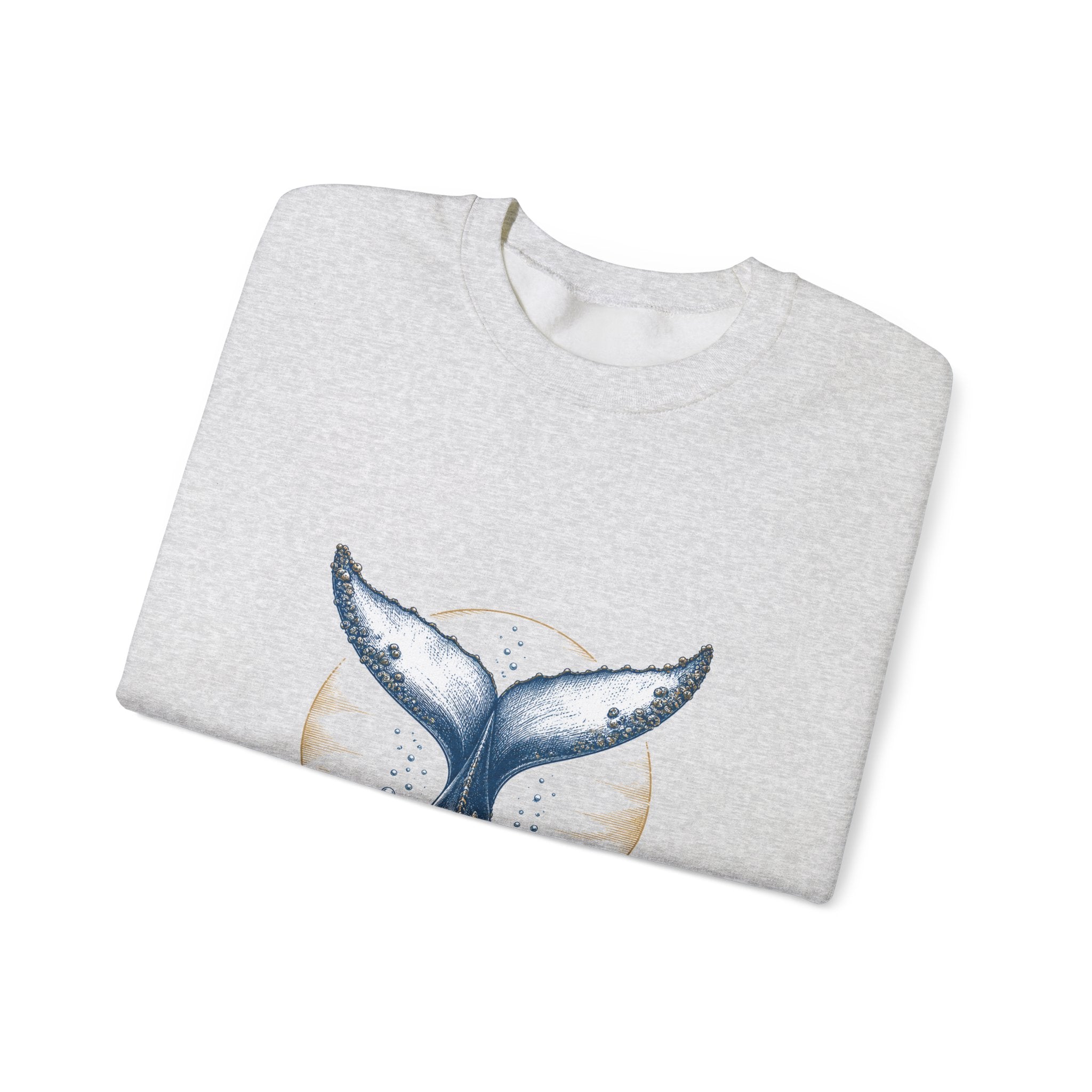 Matching Couple Sweatshirt - Eagle & Whale Matching Couple Comfort Colors Crew Hand-Drawn Art His Hers Anniversary Gift - Design B