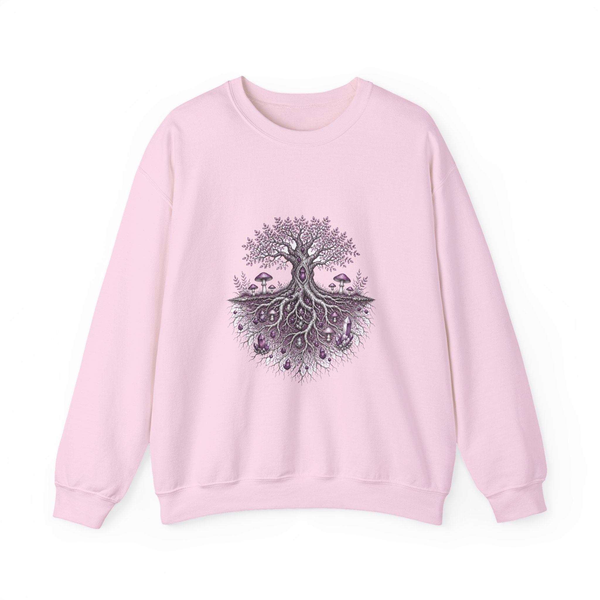 Matching Couple Sweatshirt - Ancient Oak & Deep Roots Matching Couple Premium Fleece Sweatshirt Hand-Drawn Art His Hers Anniversary Gift - Design B
