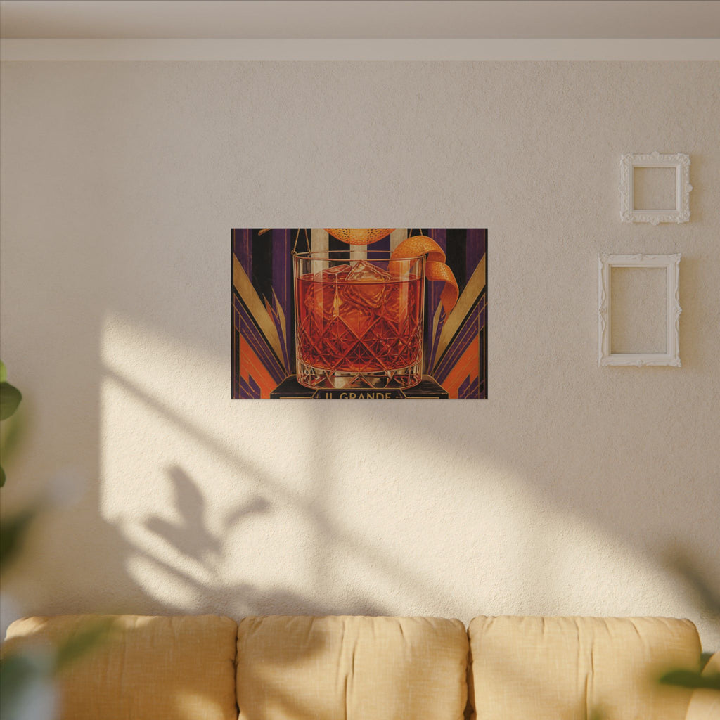 Negroni Trapeze Act Wall Art Canvas 16×20 Art Deco Entryway Decor Maximalist Print