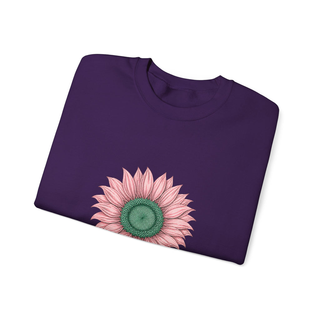 Matching Couple Sweatshirt - Sunflower & Moonflower Matching Couple Crewneck Sweatshirt Vintage Art His Hers Wedding Gift - Design A