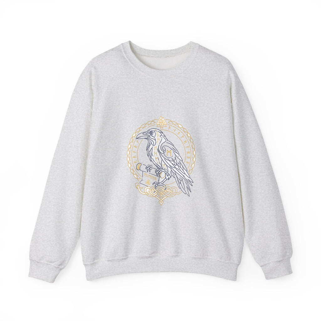 Matching Couple Sweatshirt - Huginn & Muninn Matching Couple Premium Fleece Sweatshirt Minimalist Art His Hers Christmas Gift - Design B