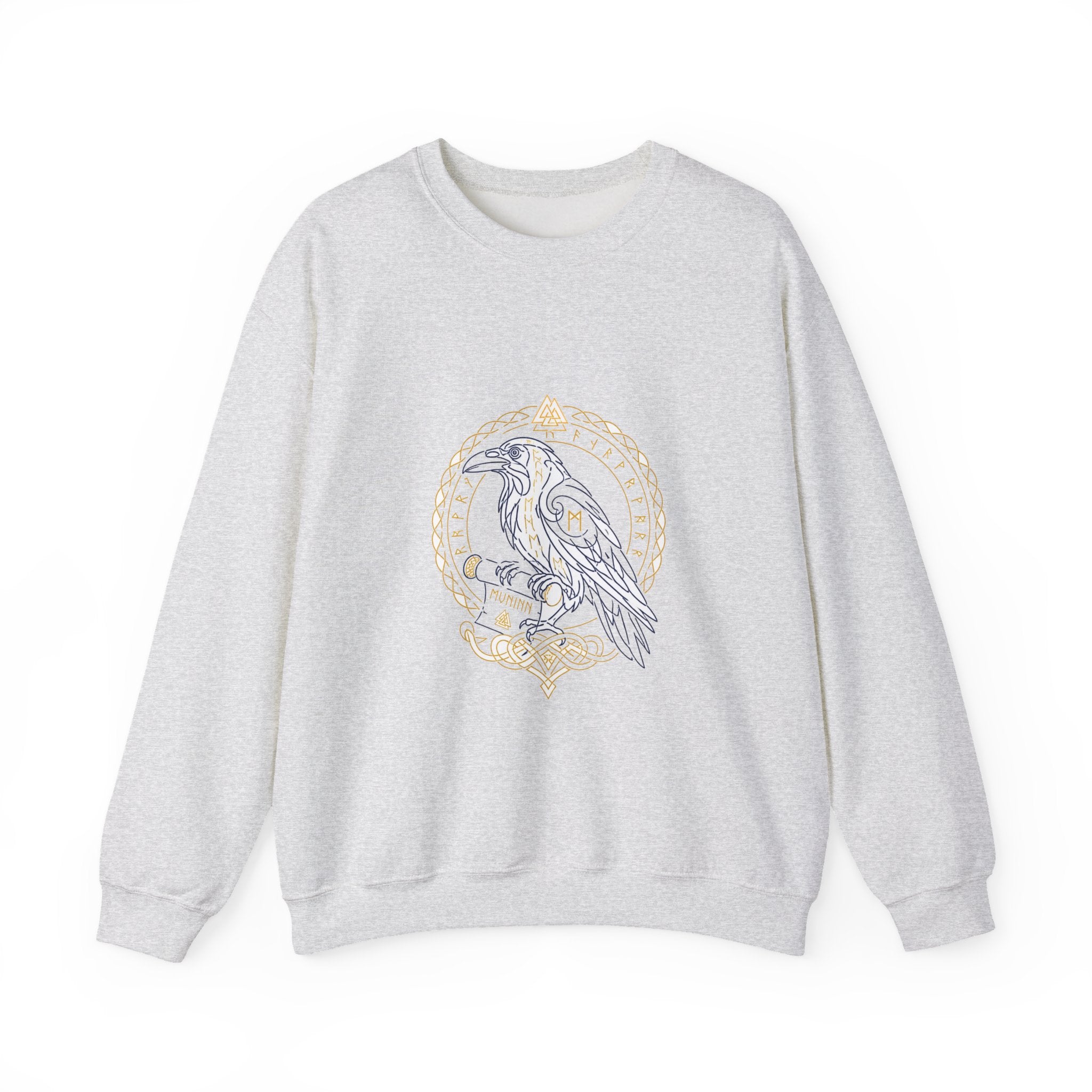 Matching Couple Sweatshirt - Huginn & Muninn Matching Couple Premium Fleece Sweatshirt Minimalist Art His Hers Christmas Gift - Design B