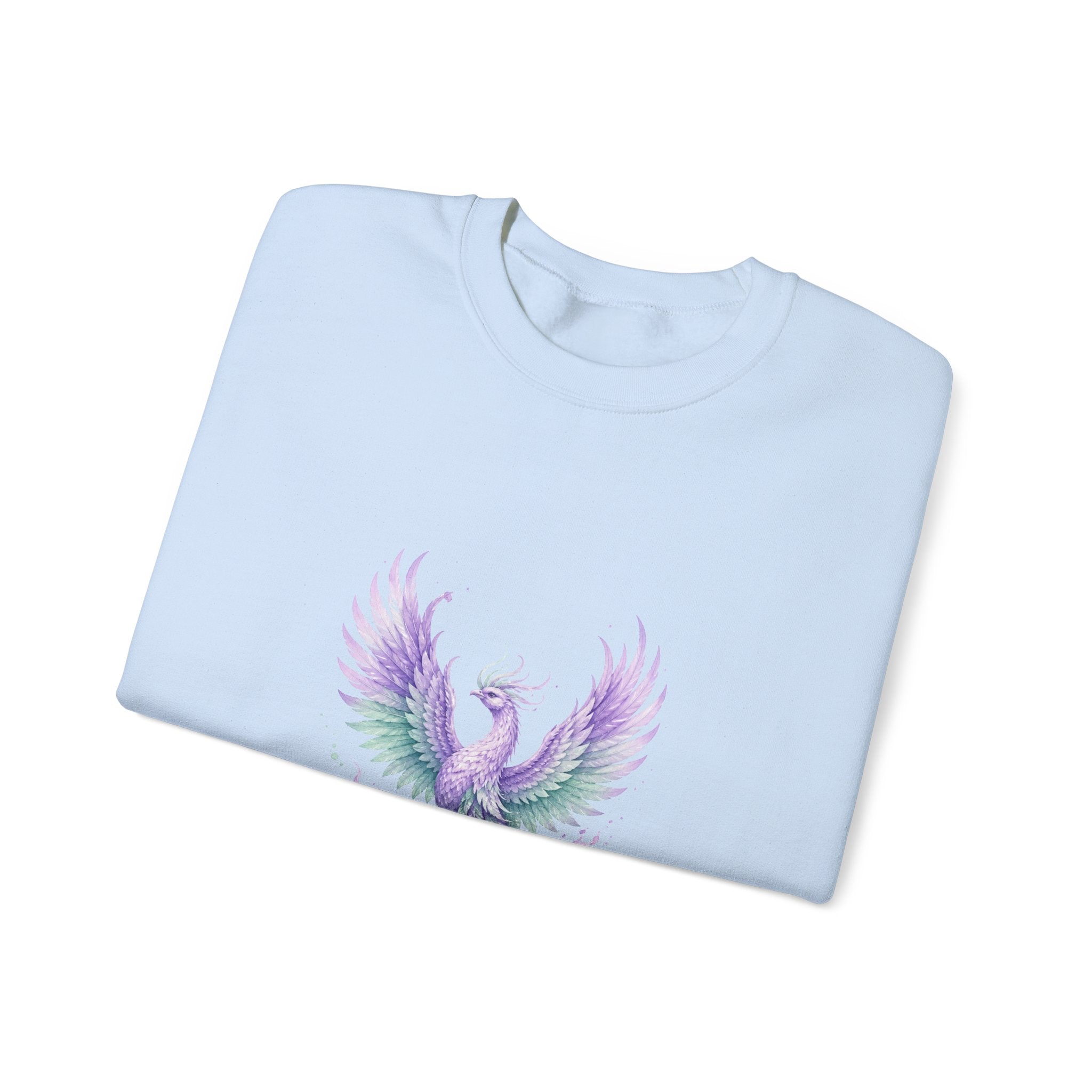 Matching Couple Sweatshirt - Dragon & Phoenix Matching Couple Crewneck Sweatshirt Watercolor Art His Hers Engagement Gift - Design B