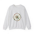 Matching Couple Sweatshirt - Compass North & South Matching Couple Comfort Colors Crew Watercolor Art His Hers Birthday Gift - Design A