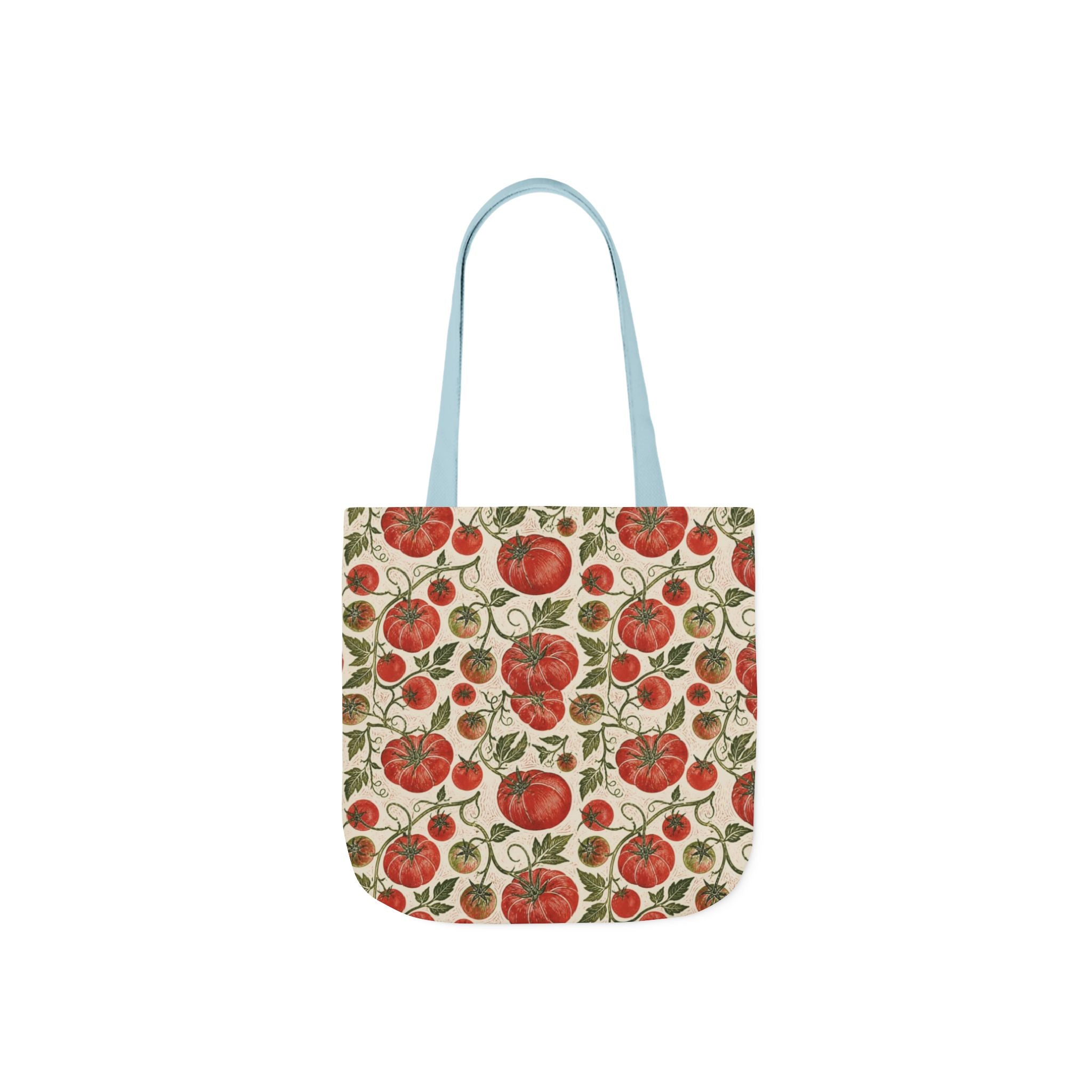 Heritage Tomatoes Canvas Tote Bag Mediterranean Kitchen Linocut Design Italian Cottagecore Gift