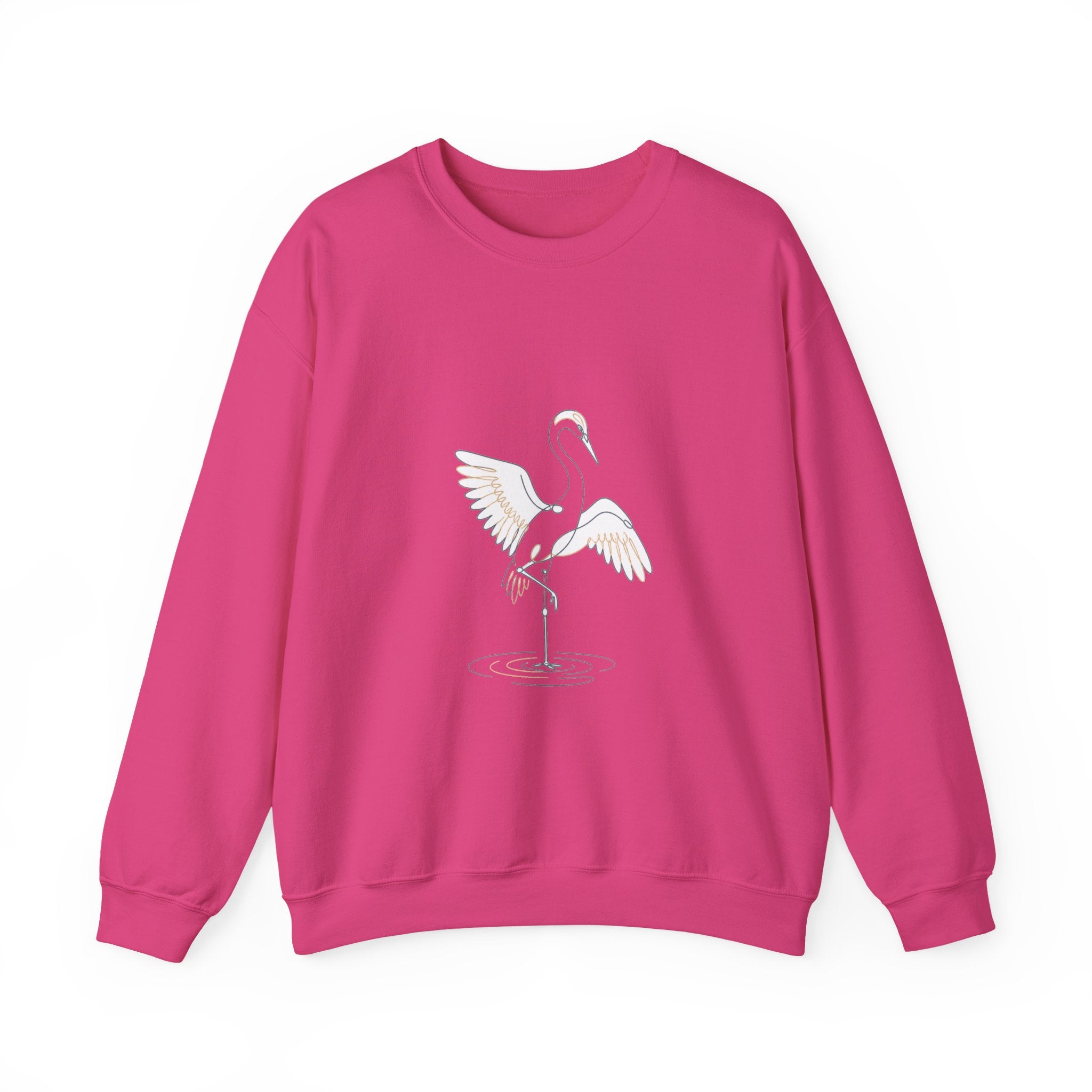 Matching Couple Sweatshirt - Tiger & Crane Matching Couple Crewneck Sweatshirt Minimalist Art His Hers Valentine Gift - Design B