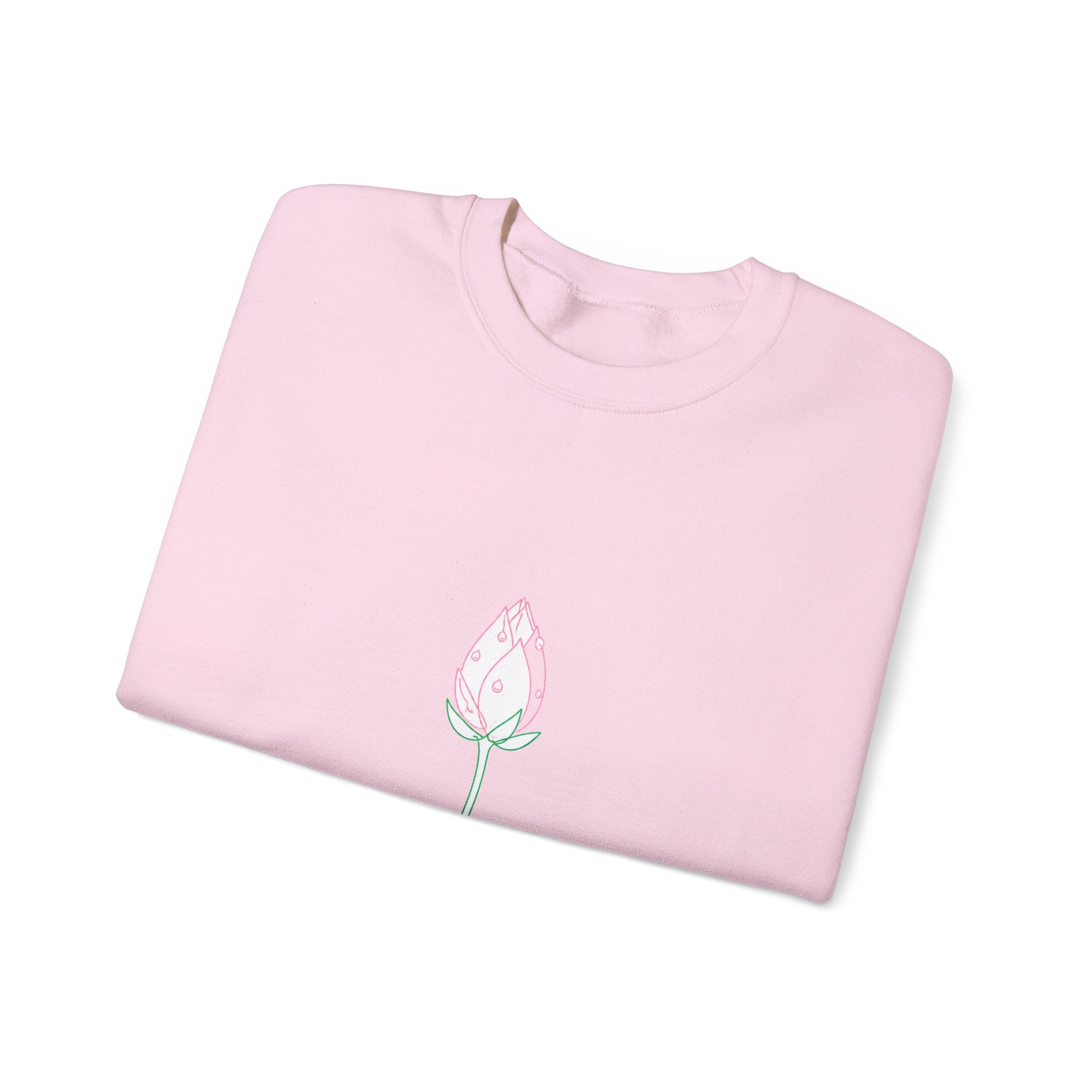 Matching Couple Sweatshirt - Open & Closed Lotus Matching Couple Premium Fleece Sweatshirt Minimalist Art His Hers Christmas Gift - Design B