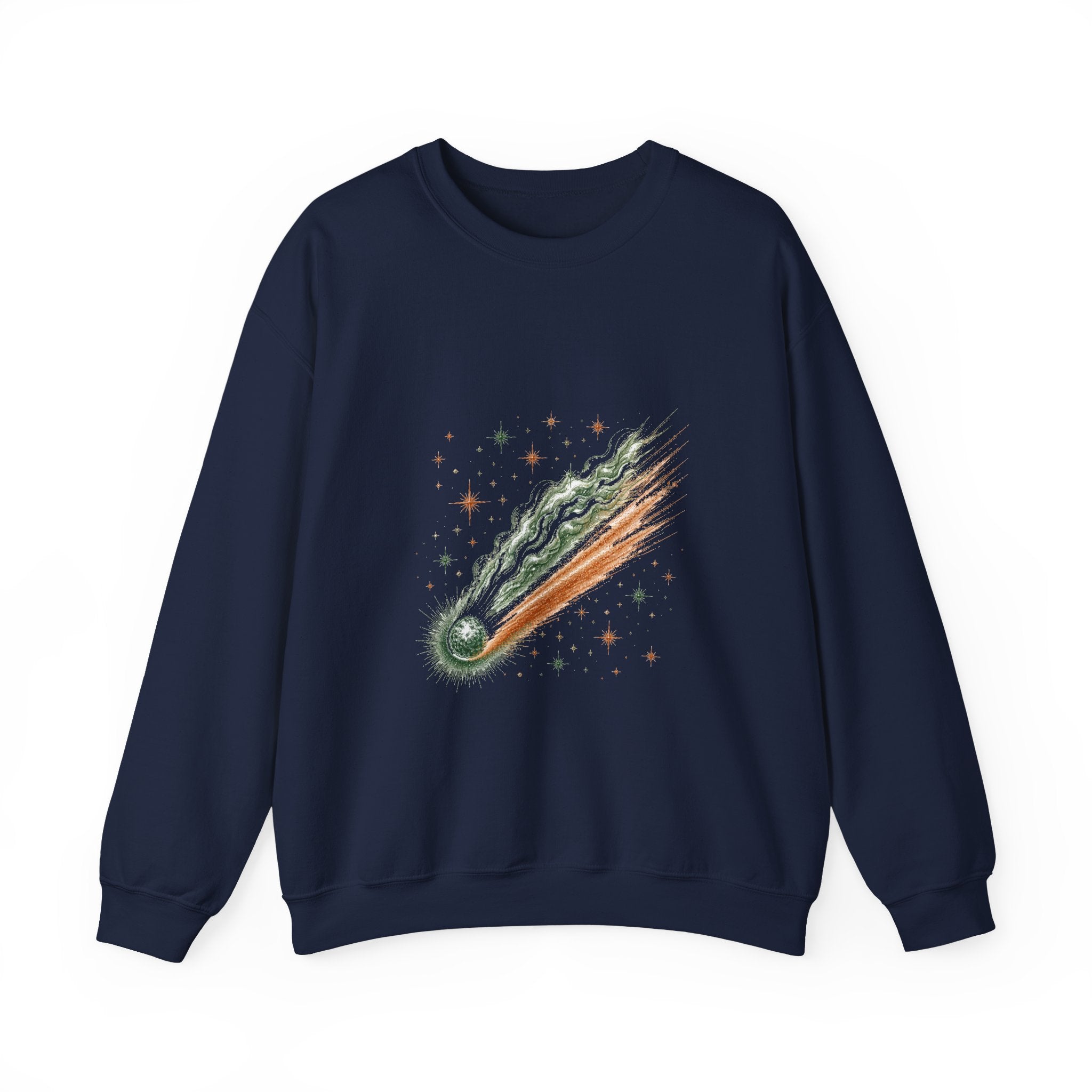 Matching Couple Sweatshirt - Comet & Asteroid Matching Couple Crewneck Sweatshirt Hand-Drawn Art His Hers Best Friend Gift - Design A