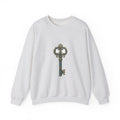 Matching Couple Sweatshirt - Key & Lock Matching Couple Crewneck Sweatshirt Vintage Art His Hers Wedding Gift - Design A