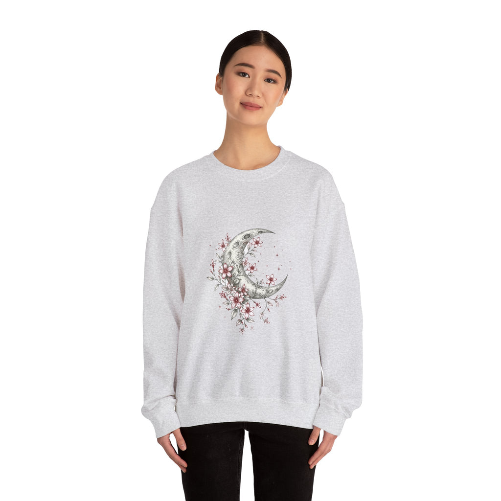 Matching Couple Sweatshirt - Sun & Moon Matching Couple Crewneck Sweatshirt Hand-Drawn Art His Hers Best Friend Gift - Design A