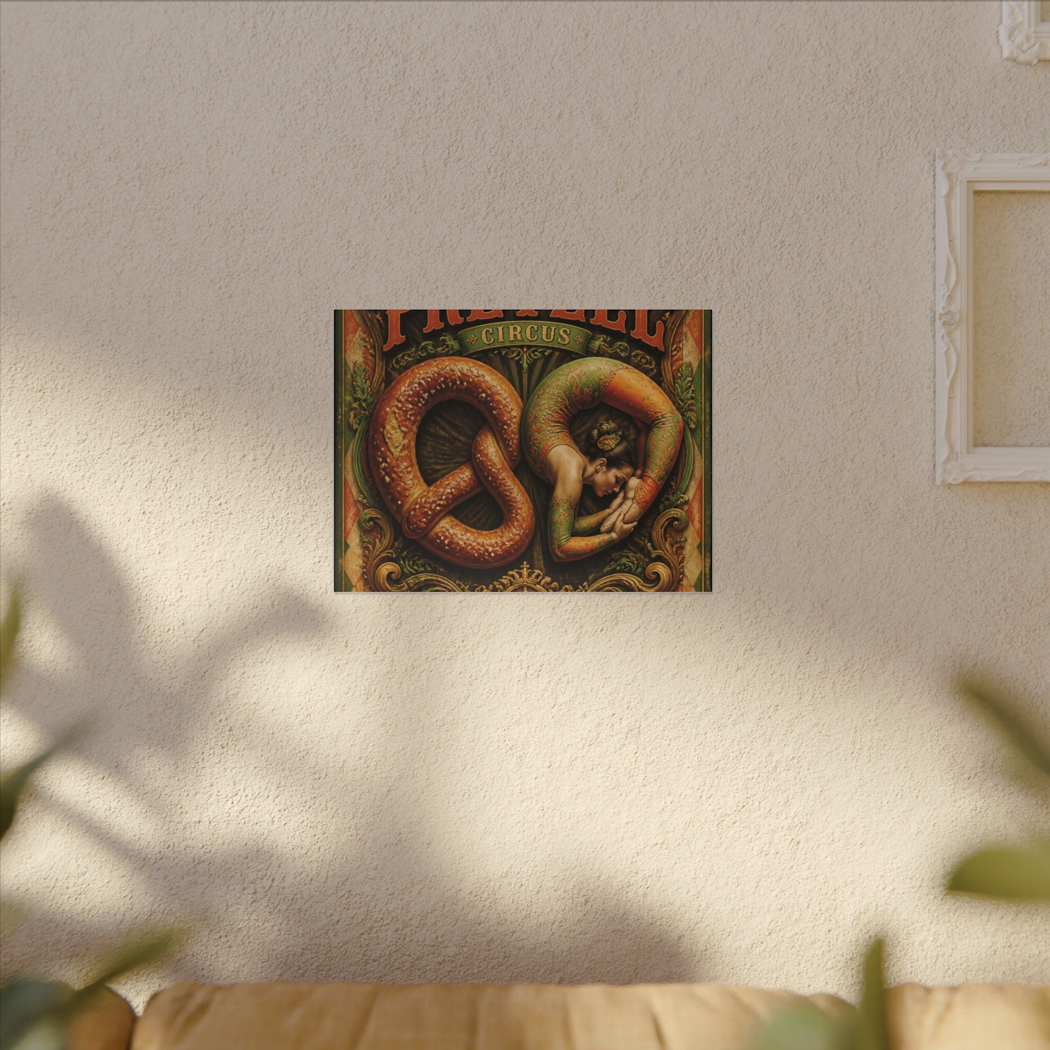 Pretzel Contortionist Wall Art Canvas 24×36 Baroque Studio Decor Maximalist Print