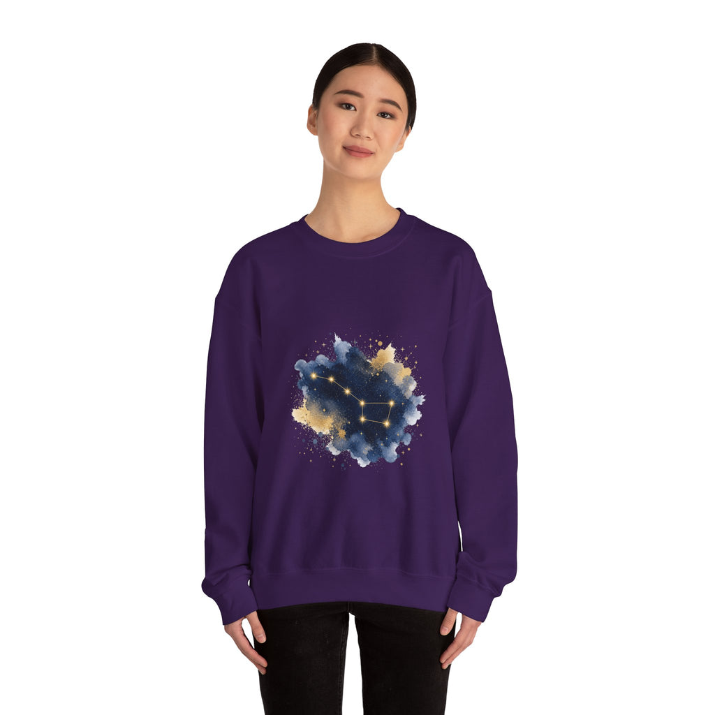 Matching Couple Sweatshirt - Big & Little Dipper Matching Couple Comfort Colors Crew Watercolor Art His Hers Birthday Gift - Design A