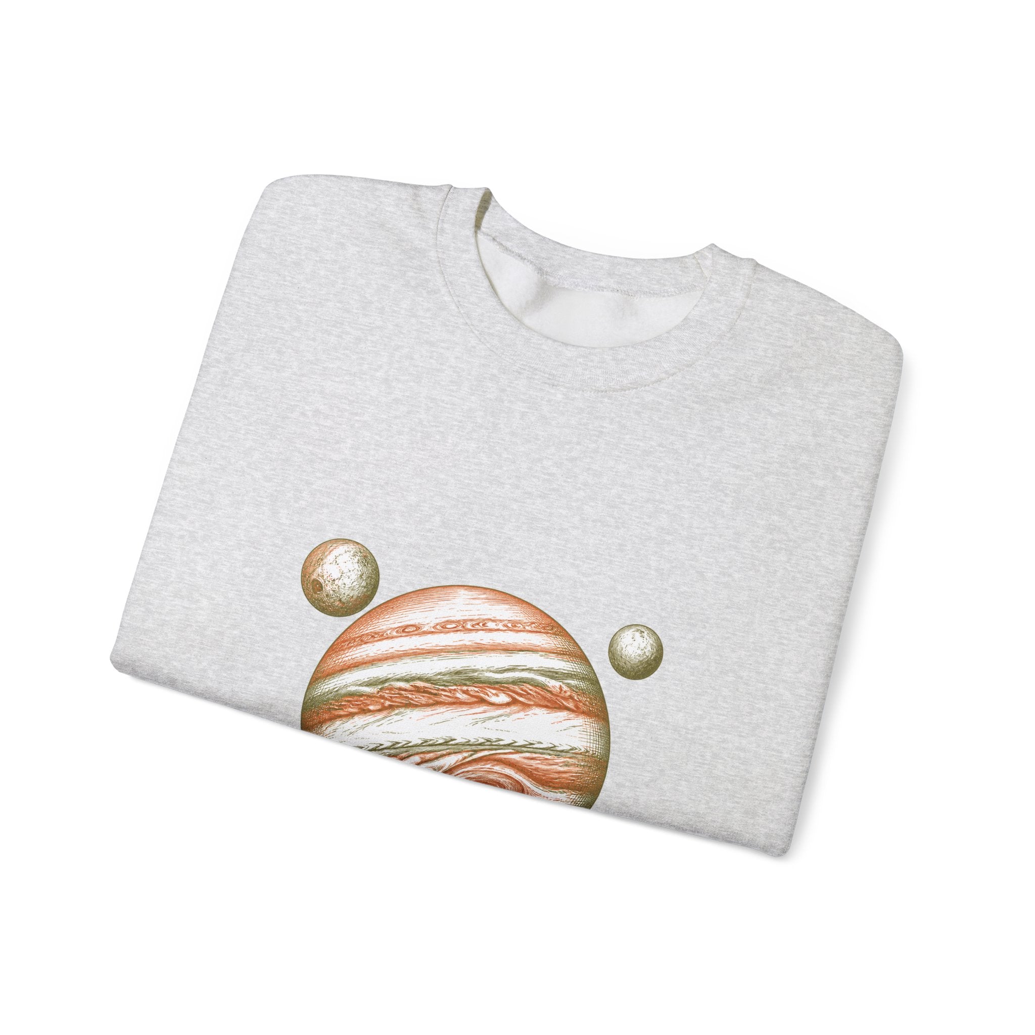 Matching Couple Sweatshirt - Saturn & Jupiter Matching Couple Comfort Colors Crew Hand-Drawn Art His Hers Anniversary Gift - Design B