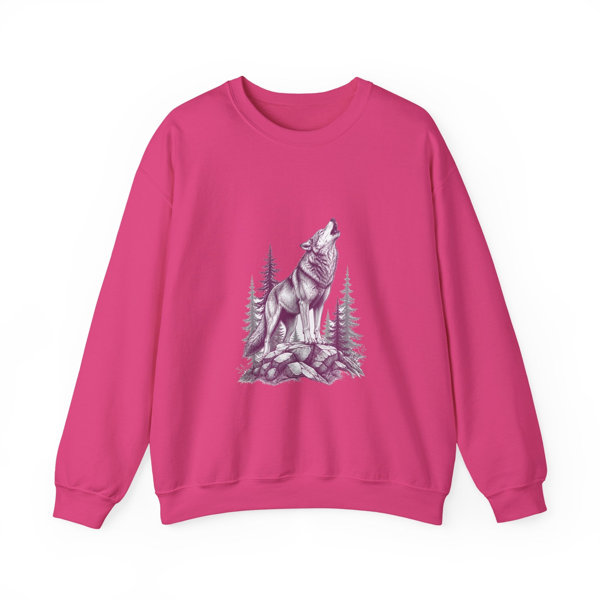 Matching Couple Sweatshirt - Wolf & Dove Matching Couple Comfort Colors Crew Hand-Drawn Art His Hers Anniversary Gift - Design A