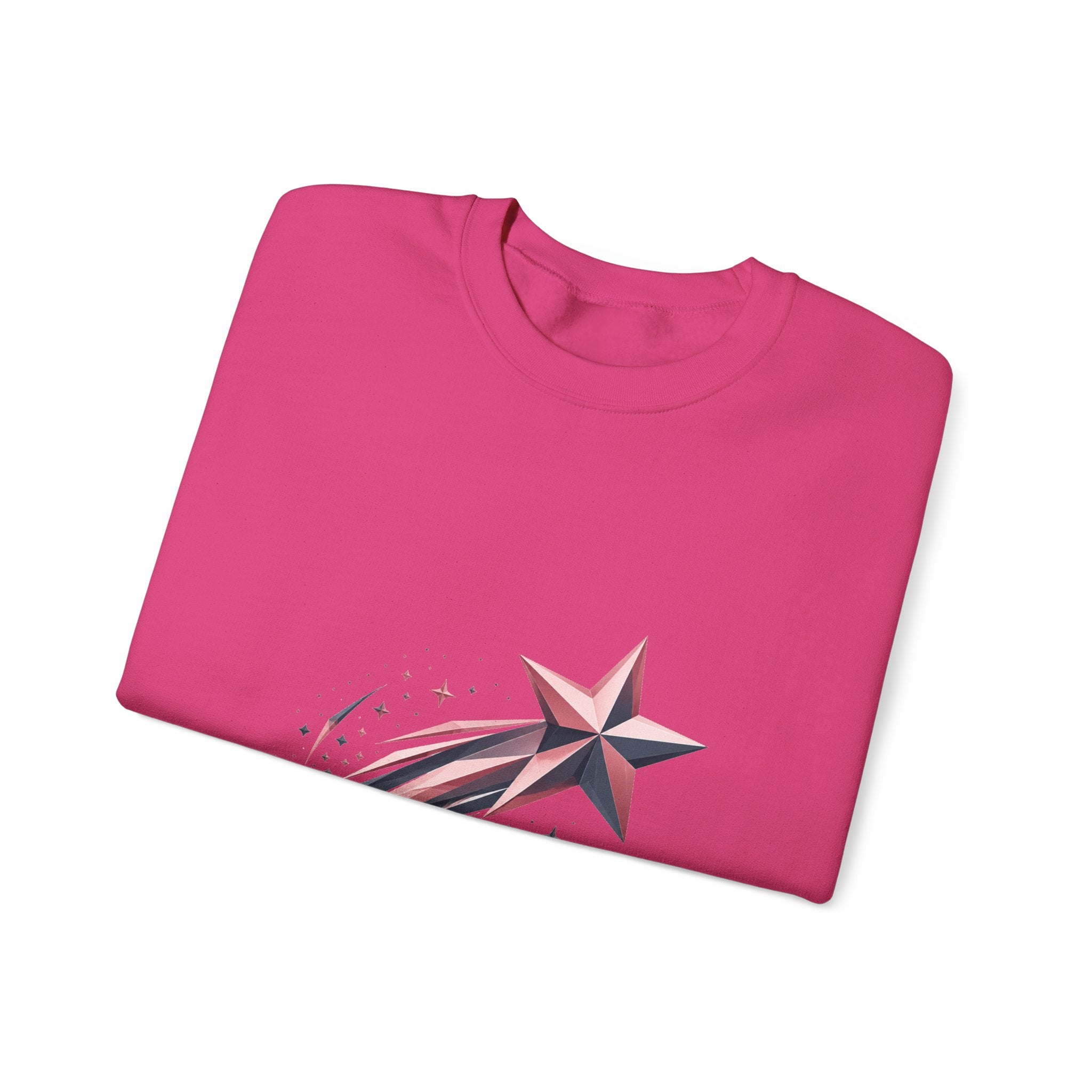 Matching Couple Sweatshirt - Shooting Star & North Star Matching Couple Crewneck Sweatshirt Geometric Art His Hers Couple Gift - Design A