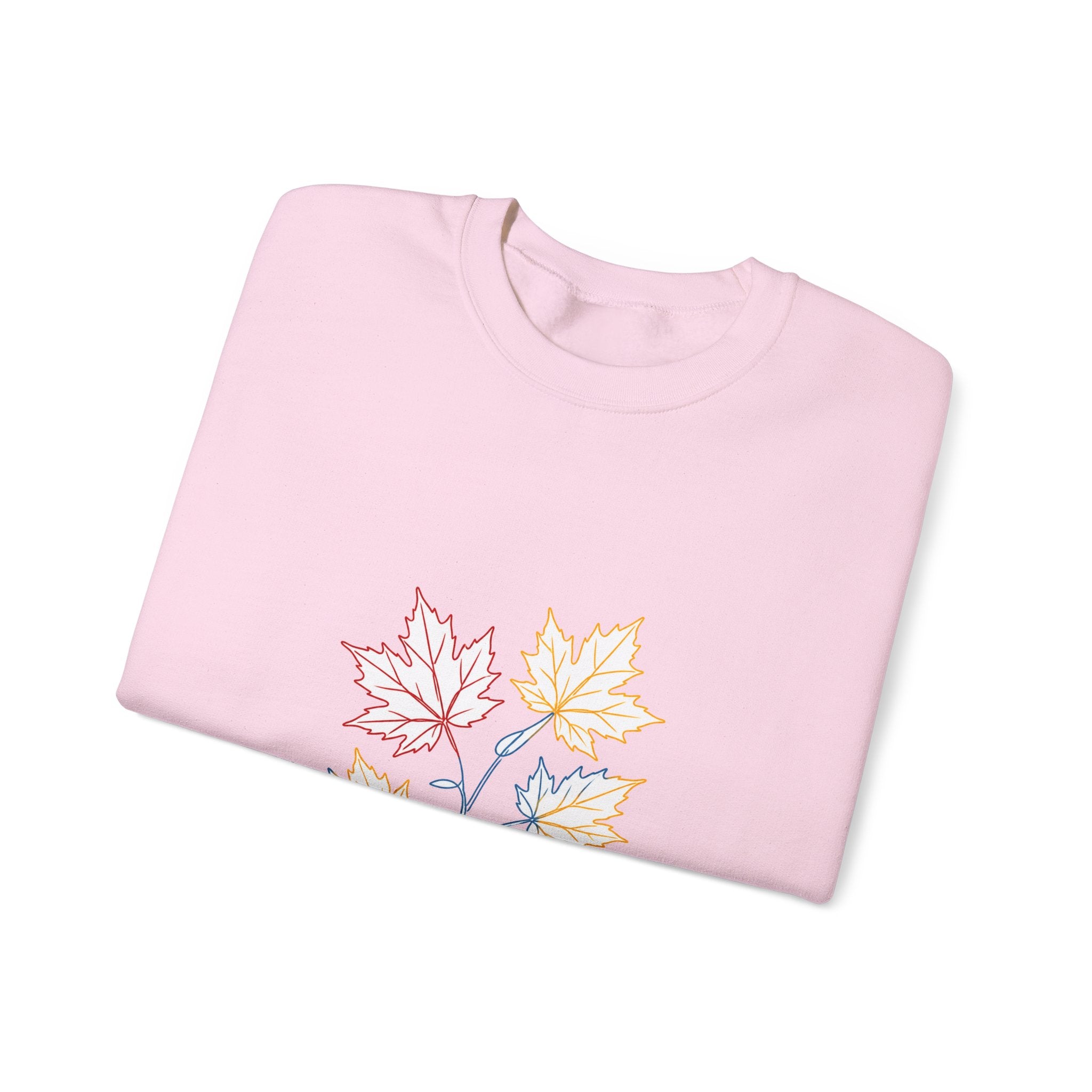 Matching Couple Sweatshirt - Cherry Blossom & Maple Leaf Matching Couple Comfort Colors Crew Minimalist Art His Hers Christmas Gift - Design B