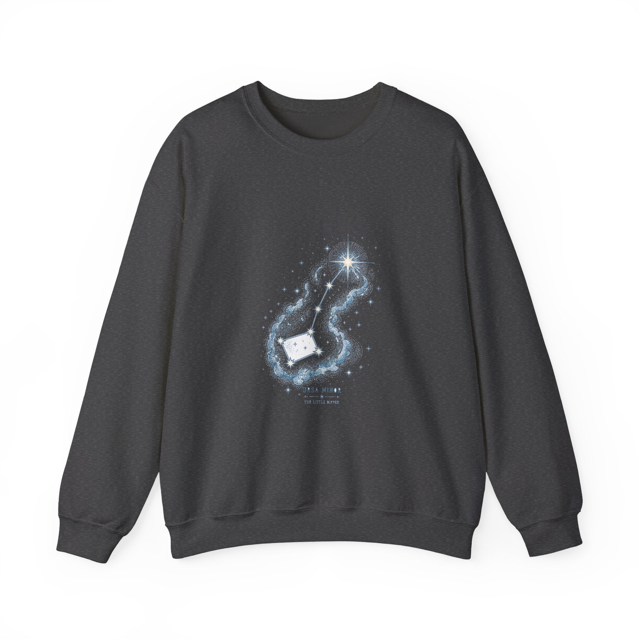 Matching Couple Sweatshirt - Big & Little Dipper Matching Couple Premium Fleece Sweatshirt Hand-Drawn Art His Hers Anniversary Gift - Design B