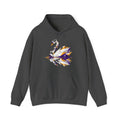 Matching Couple Sweatshirt - Raven & Swan Matching Couple Hooded Sweatshirt Geometric Art His Hers Couple Gift - Design B