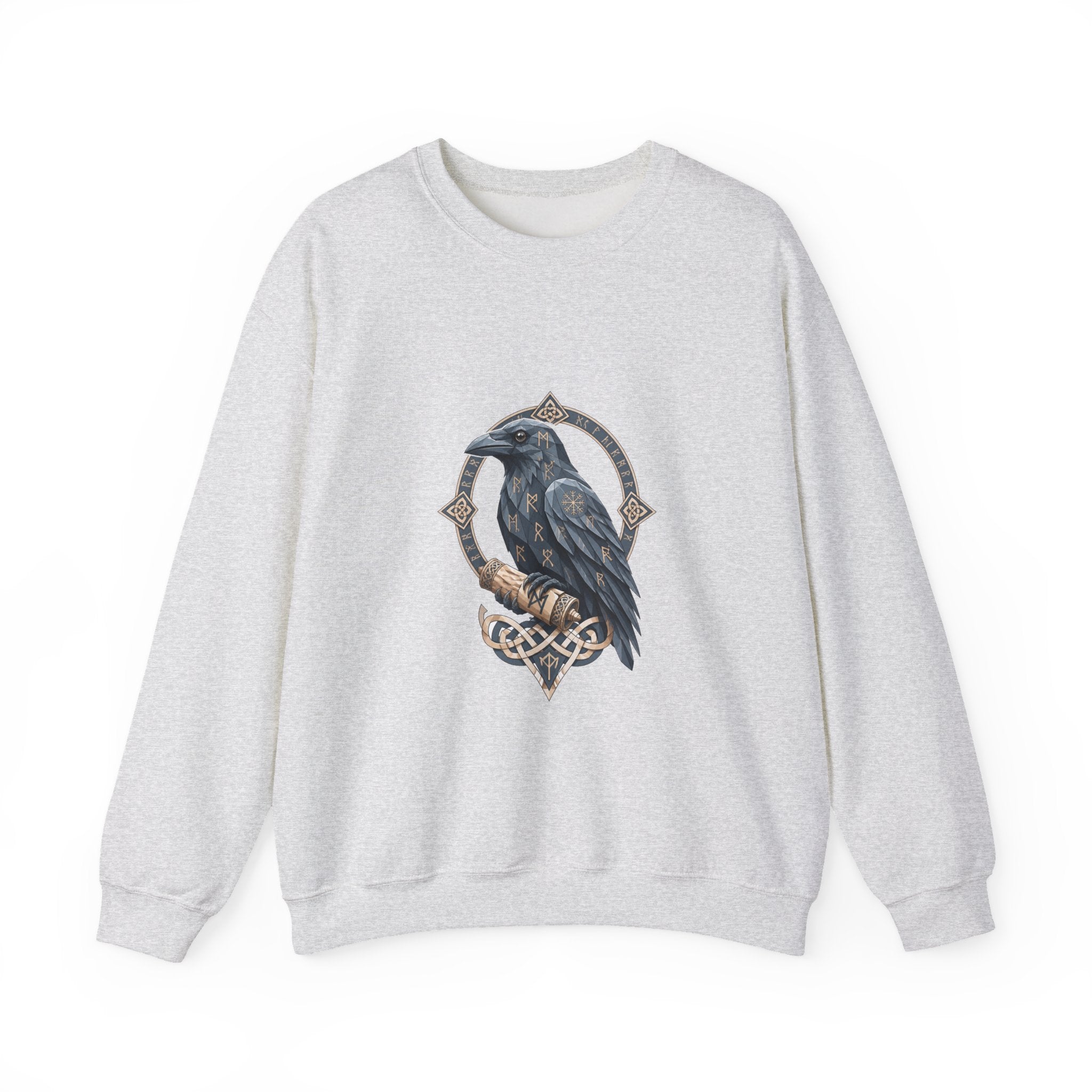 Matching Couple Sweatshirt - Huginn & Muninn Matching Couple Premium Fleece Sweatshirt Geometric Art His Hers Love Gift - Design B