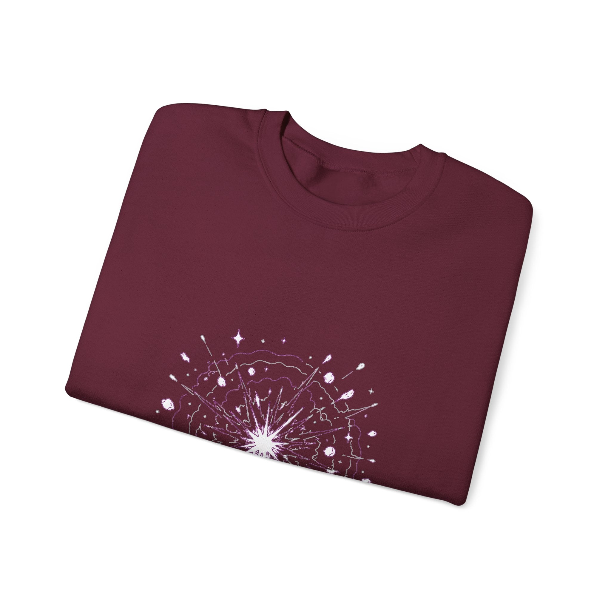 Matching Couple Sweatshirt - Galaxy & Supernova Matching Couple Comfort Colors Crew Minimalist Art His Hers Christmas Gift - Design B
