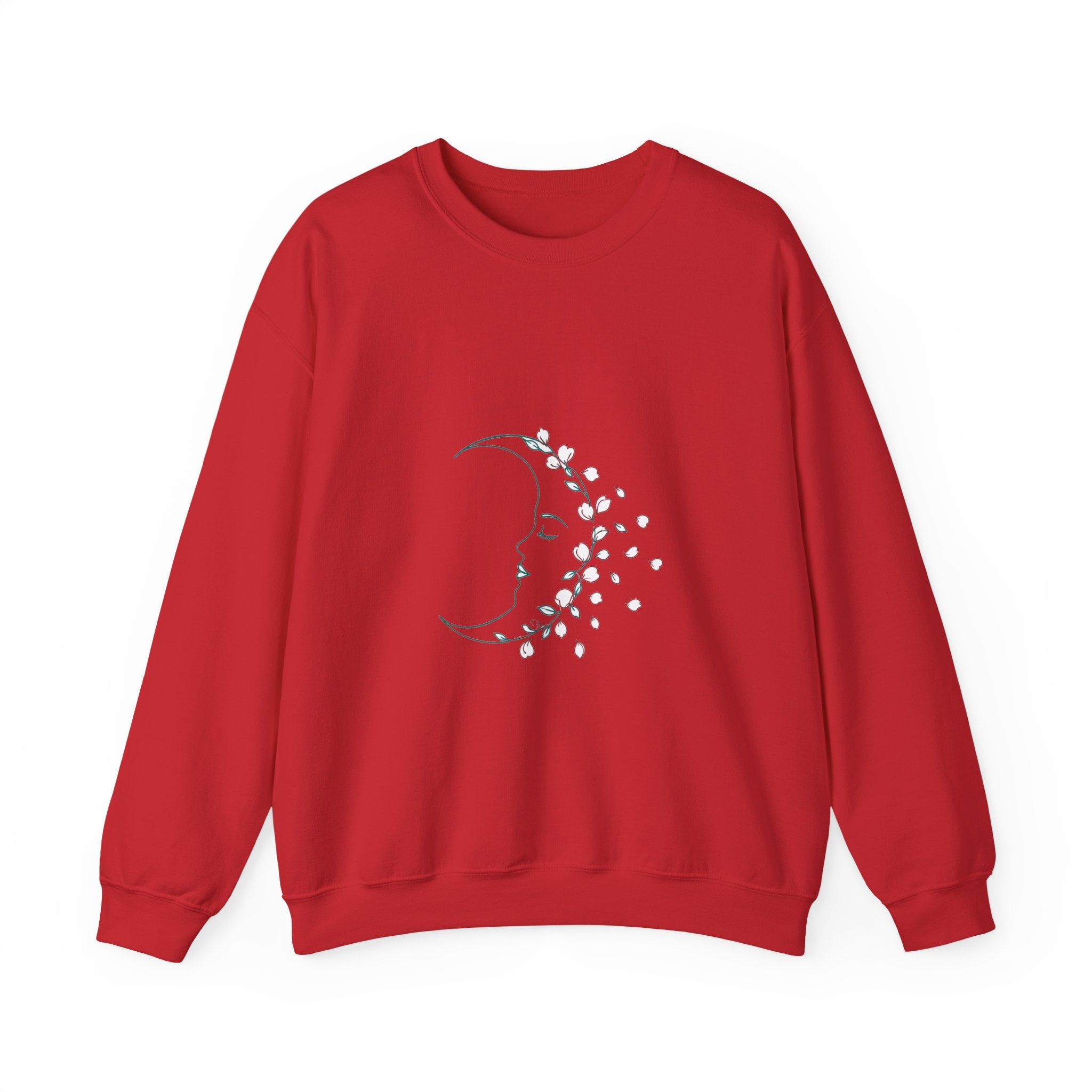 Matching Couple Sweatshirt - Waxing & Waning Moon Matching Couple Premium Fleece Sweatshirt Minimalist Art His Hers Christmas Gift - Design B