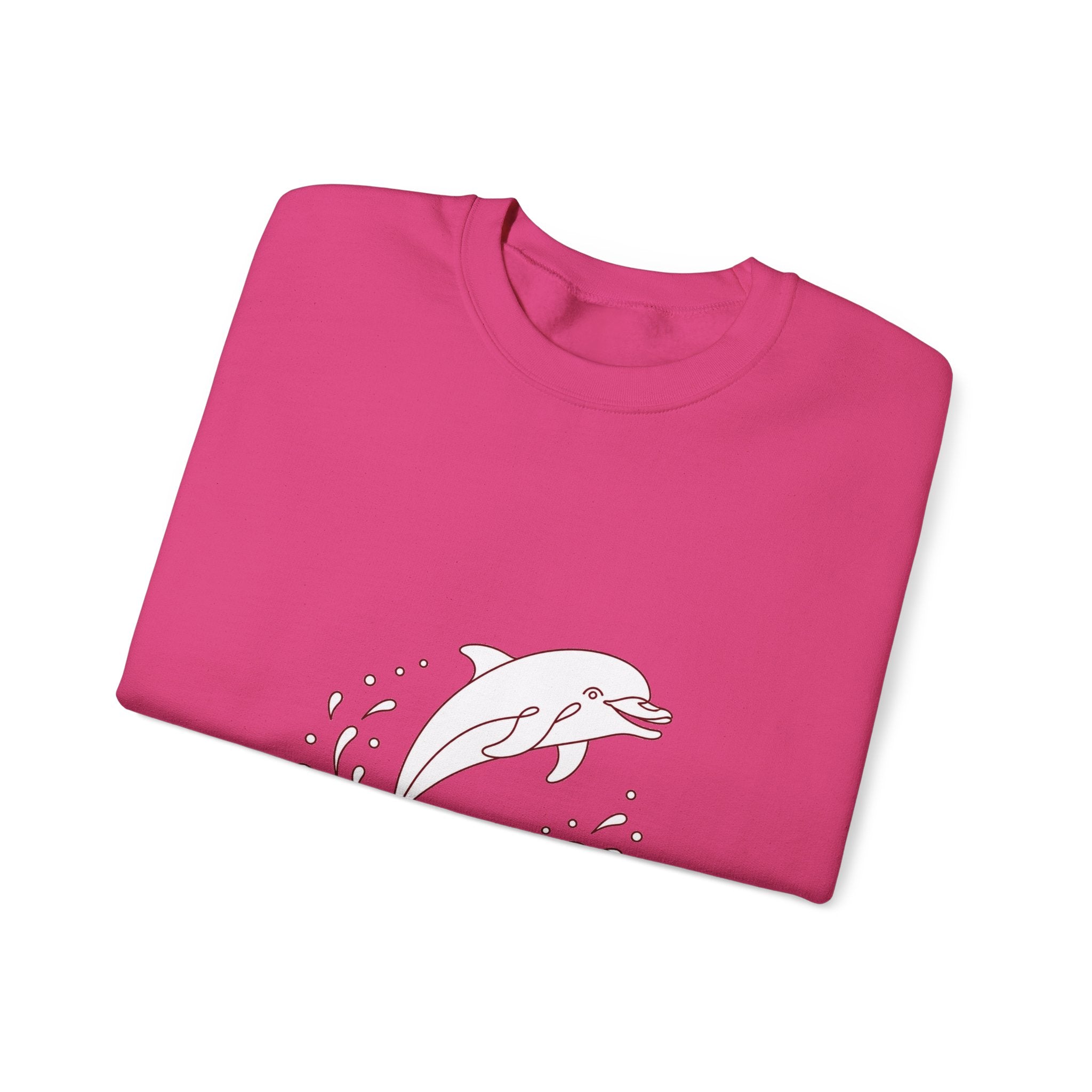 Matching Couple Sweatshirt - Shark & Dolphin Matching Couple Comfort Colors Crew Minimalist Art His Hers Christmas Gift - Design B
