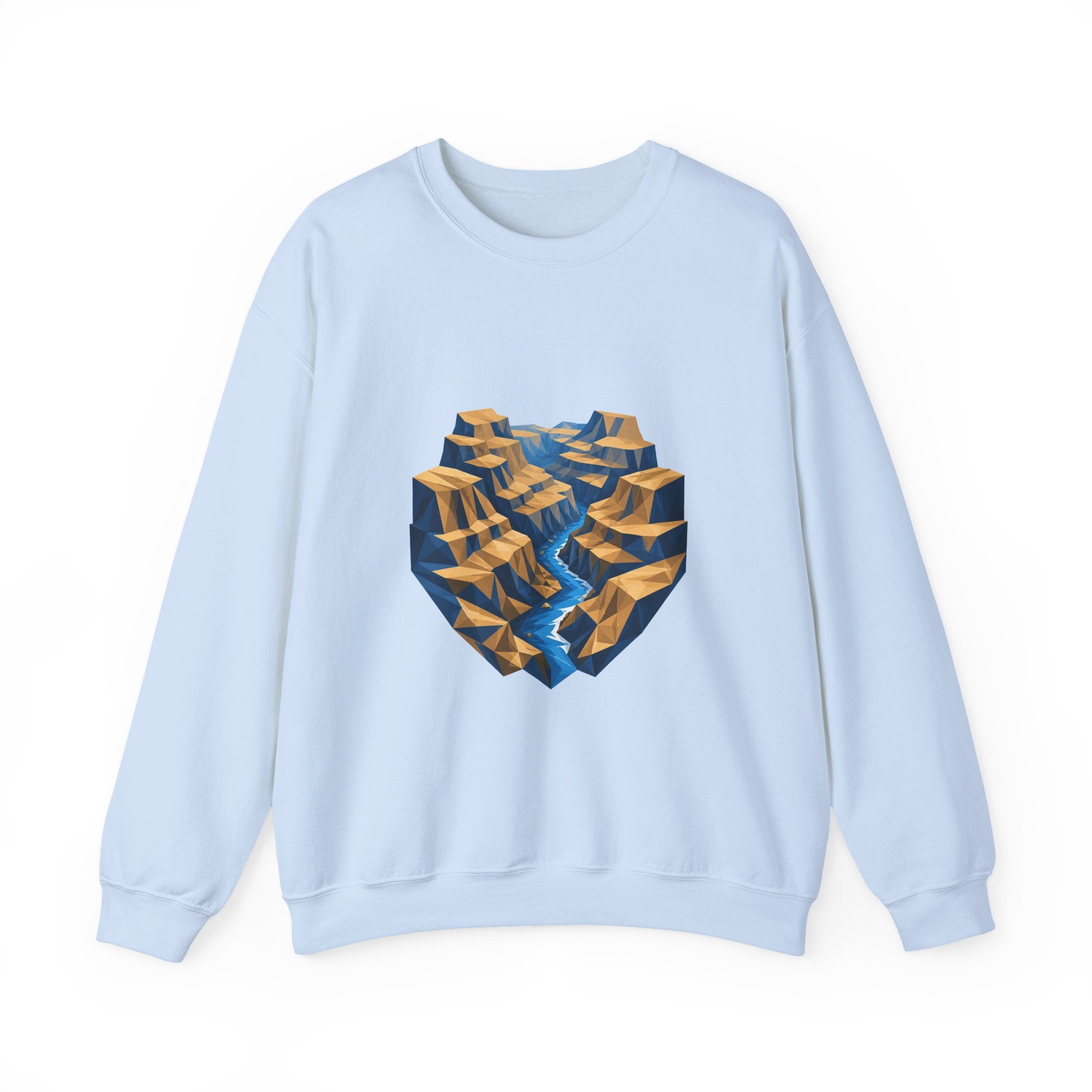 Matching Couple Sweatshirt - Lavender Fields & Canyon Matching Couple Comfort Colors Crew Geometric Art His Hers Love Gift - Design B