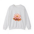 Matching Couple Sweatshirt - Open & Closed Lotus Matching Couple Comfort Colors Crew Watercolor Art His Hers Birthday Gift - Design A