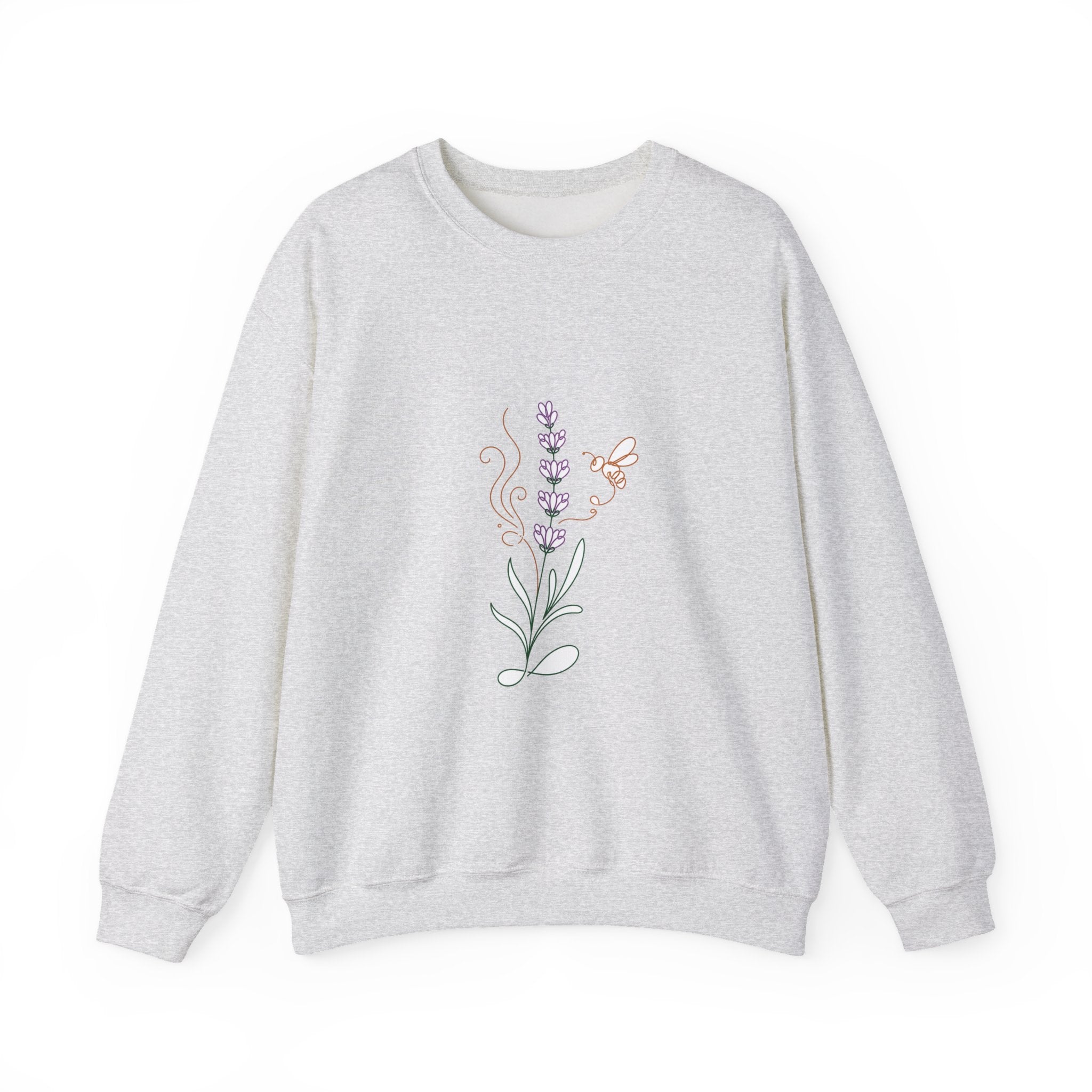 Matching Couple Sweatshirt - Lavender & Thistle Matching Couple Crewneck Sweatshirt Minimalist Art His Hers Valentine Gift - Design A
