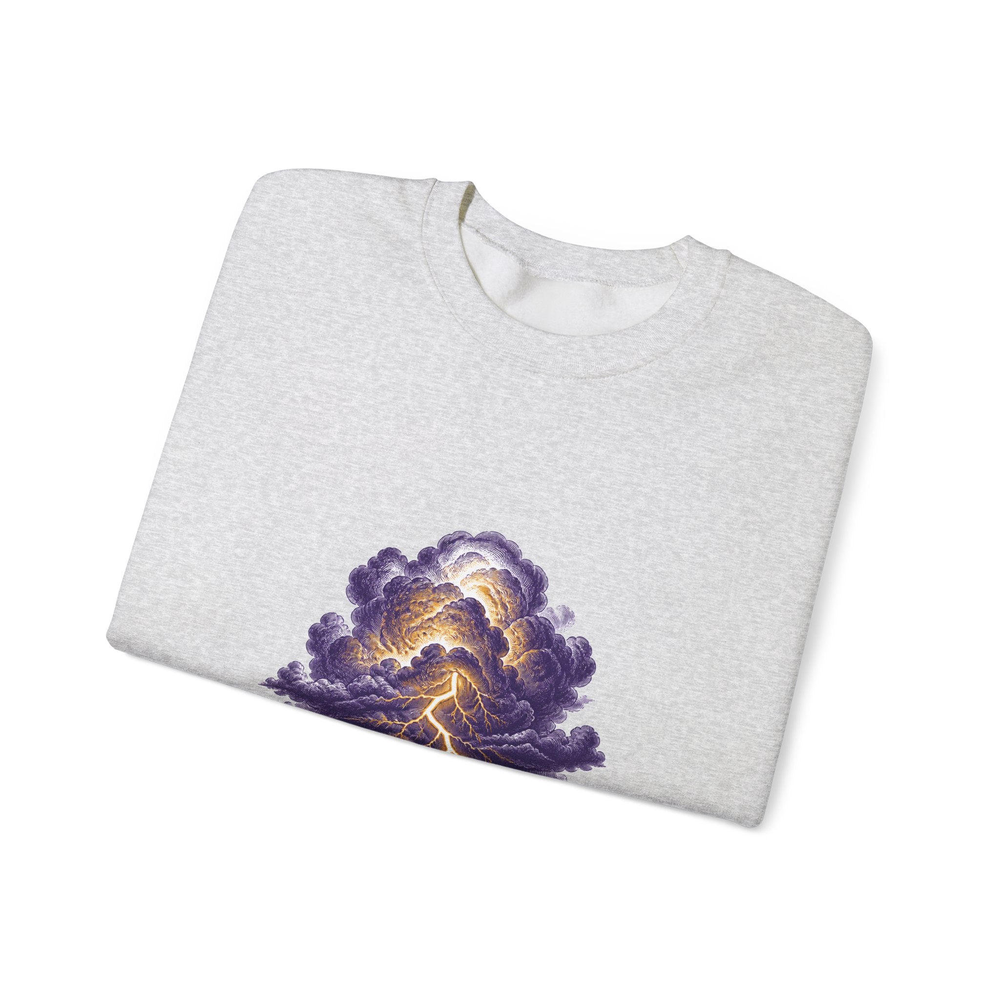 Matching Couple Sweatshirt - Storm & Rainbow Matching Couple Premium Fleece Sweatshirt Vintage Art His Hers Honeymoon Gift - Design A