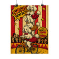 Poodle Stack Bicycle Wall Art Poster 18×24 Pop Art Living Room Decor Maximalist Print