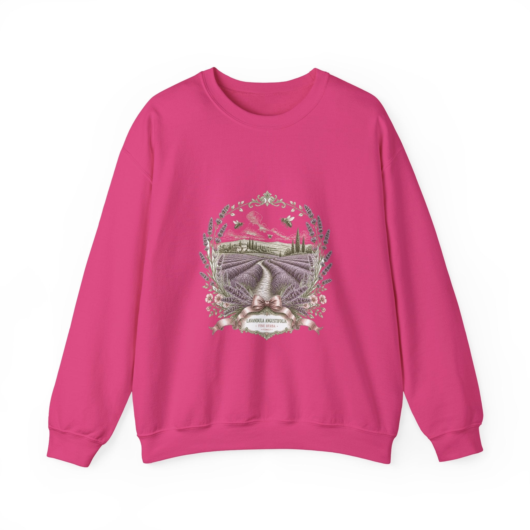 Matching Couple Sweatshirt - Lavender Fields & Canyon Matching Couple Comfort Colors Crew Vintage Art His Hers Honeymoon Gift - Design A
