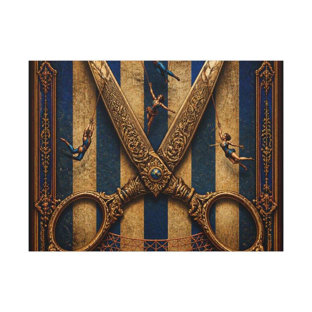 Giant Scissors Trapeze Wall Art Canvas 16×20 Baroque Home Office Decor Maximalist Print