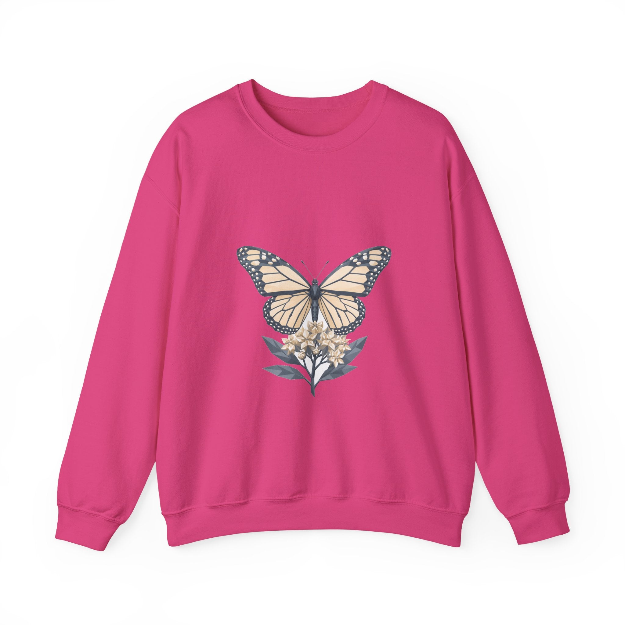 Matching Couple Sweatshirt - Butterfly & Moth Matching Couple Premium Fleece Sweatshirt Geometric Art His Hers Love Gift - Design A