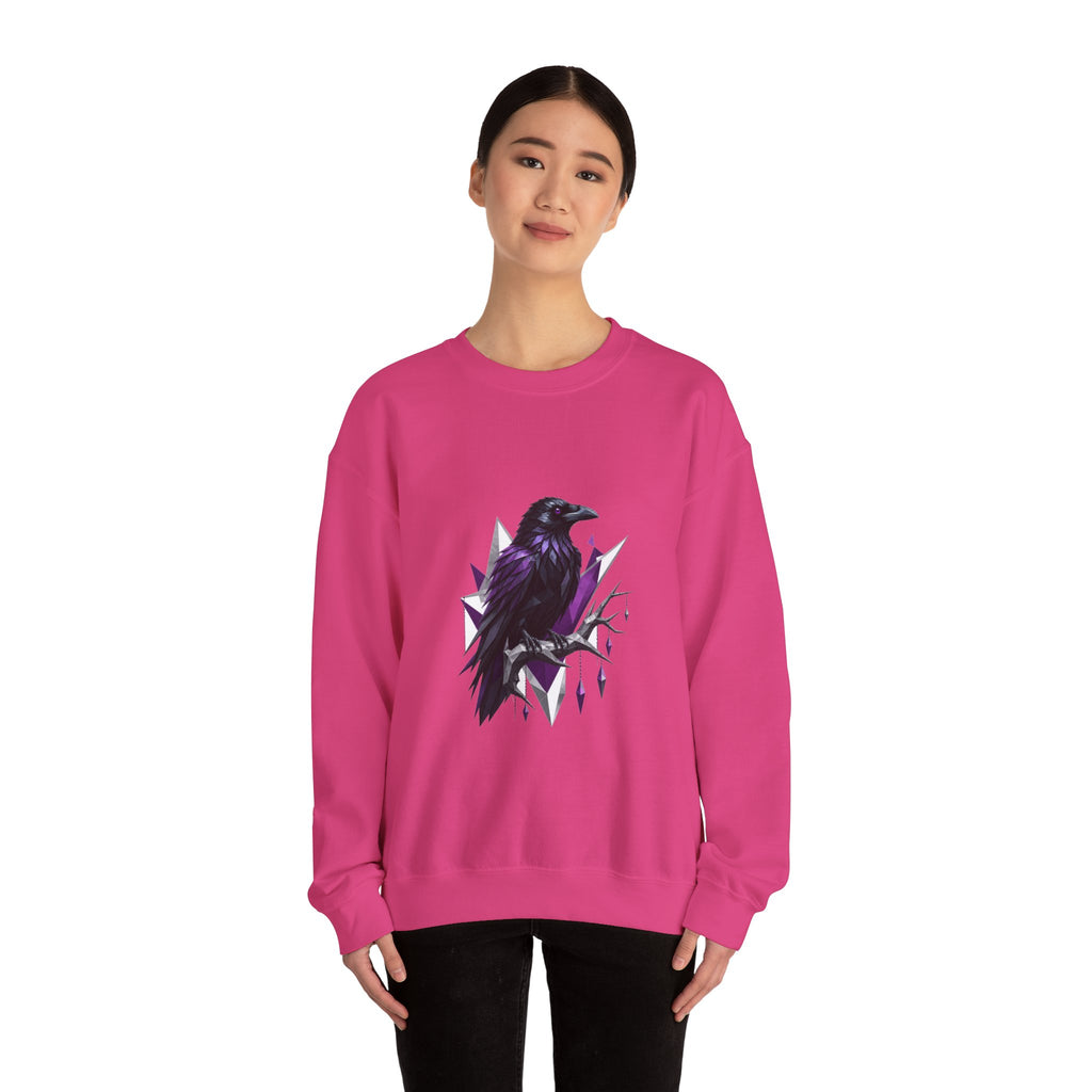 Matching Couple Sweatshirt - Raven & Swan Matching Couple Premium Fleece Sweatshirt Geometric Art His Hers Love Gift - Design A