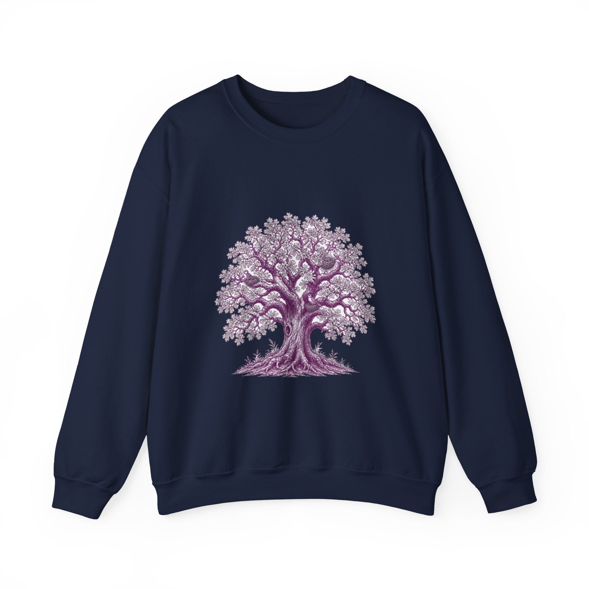 Matching Couple Sweatshirt - Ancient Oak & Deep Roots Matching Couple Premium Fleece Sweatshirt Hand-Drawn Art His Hers Anniversary Gift - Design A