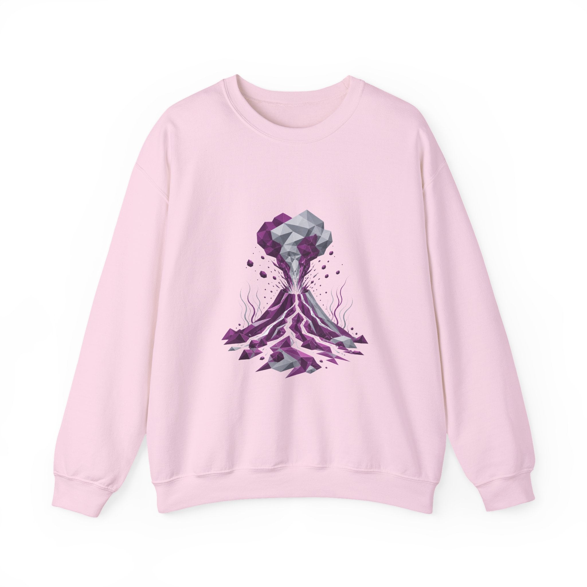 Matching Couple Sweatshirt - Volcano & Glacier Matching Couple Comfort Colors Crew Geometric Art His Hers Love Gift - Design A