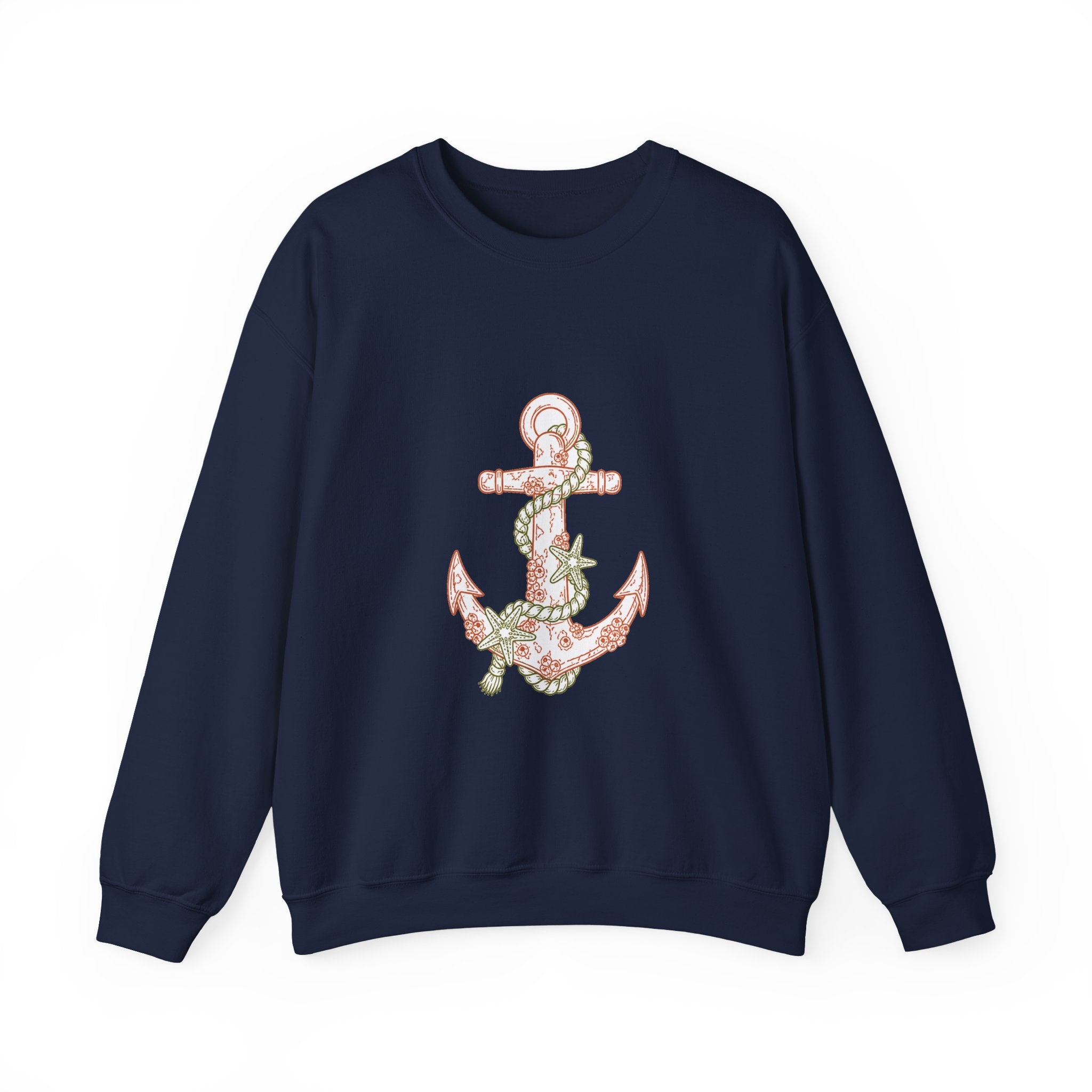Matching Couple Sweatshirt - Anchor & Sail Matching Couple Crewneck Sweatshirt Minimalist Art His Hers Valentine Gift - Design A
