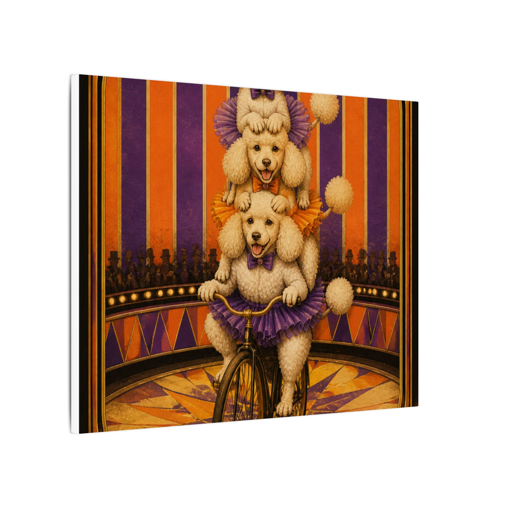 Poodle Stack Bicycle Wall Art Canvas 16×20 Art Deco Entryway Decor Maximalist Print