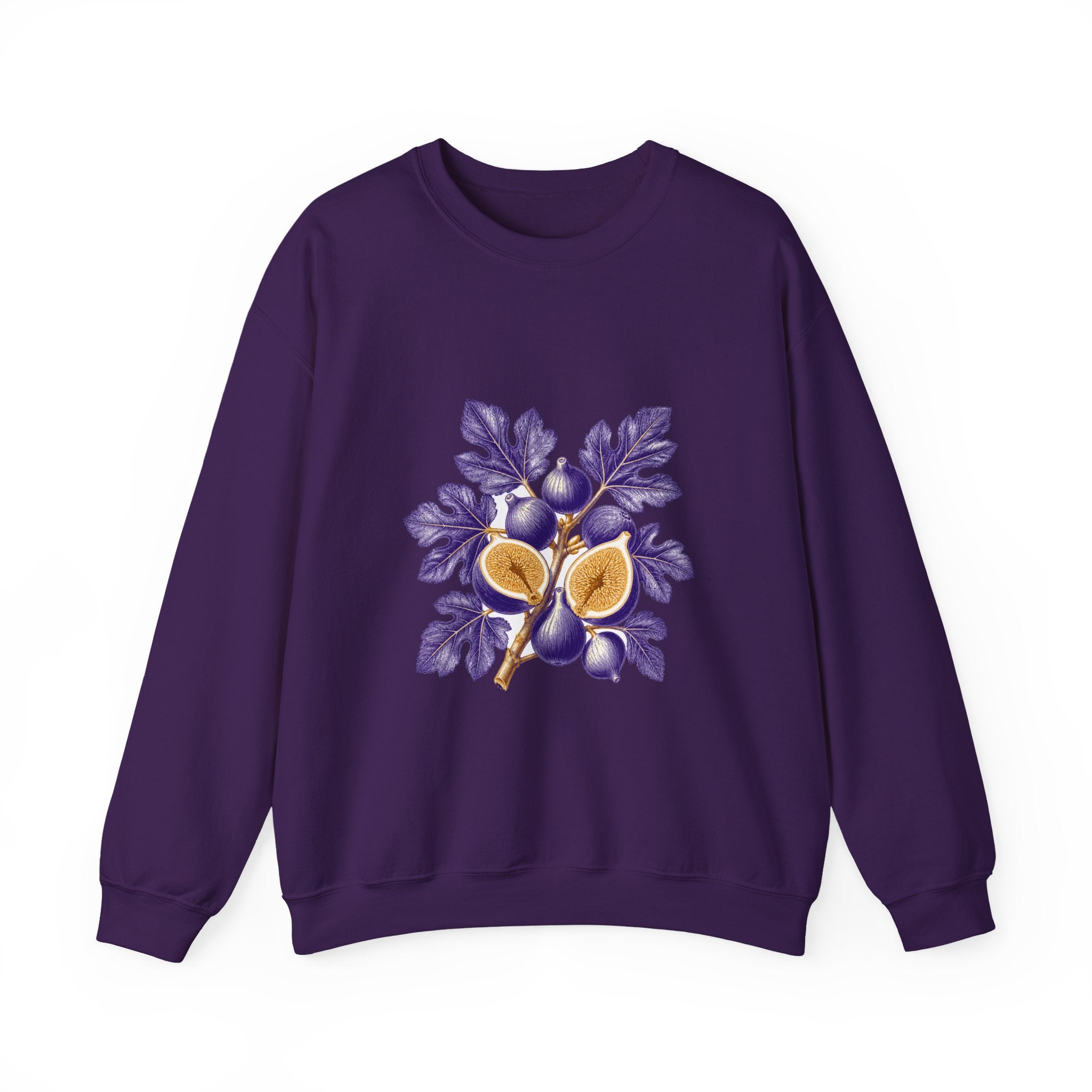 Matching Couple Sweatshirt - Olive Branch & Fig Matching Couple Premium Fleece Sweatshirt Vintage Art His Hers Honeymoon Gift - Design B