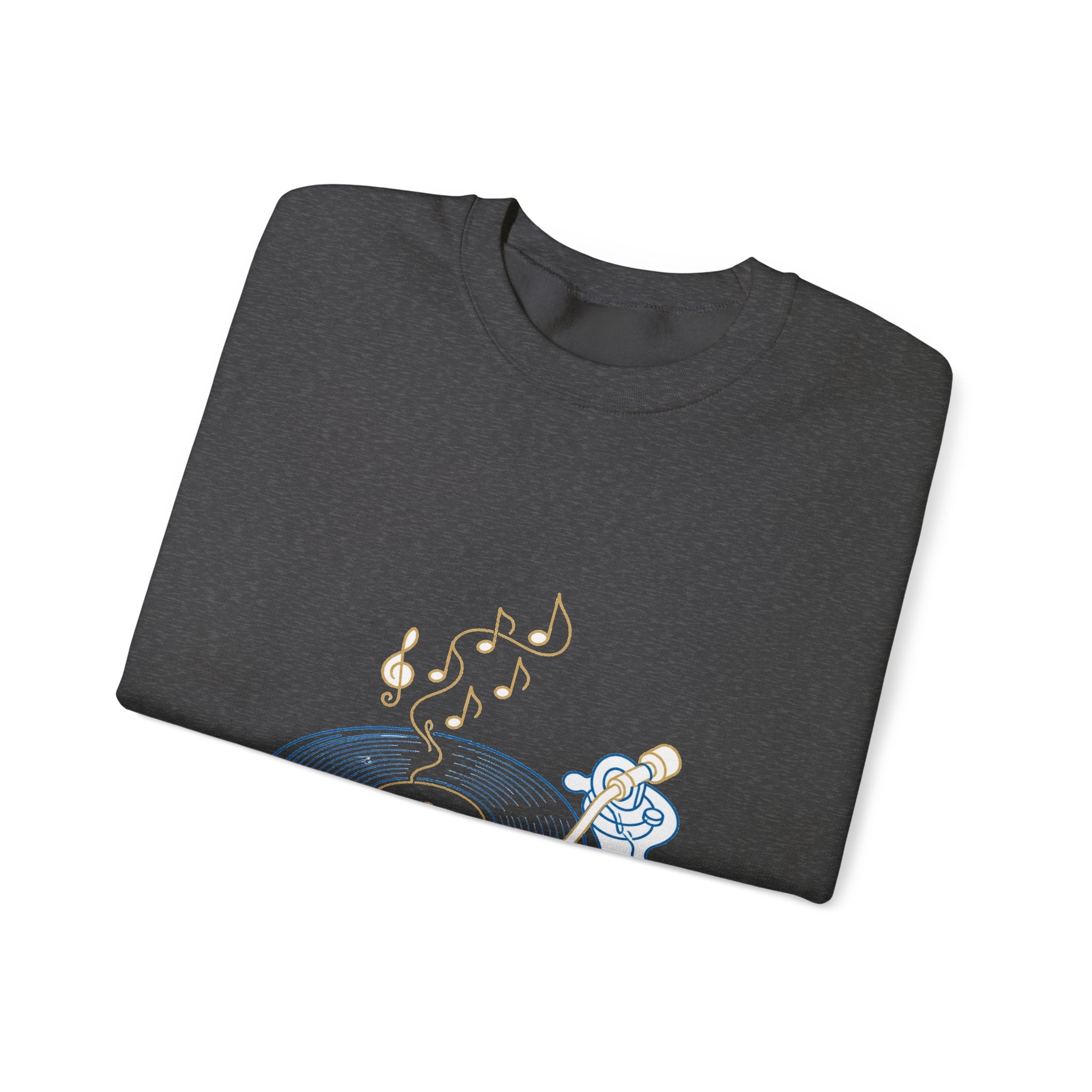 Matching Couple Sweatshirt - Vinyl & Cassette Matching Couple Comfort Colors Crew Minimalist Art His Hers Christmas Gift - Design A