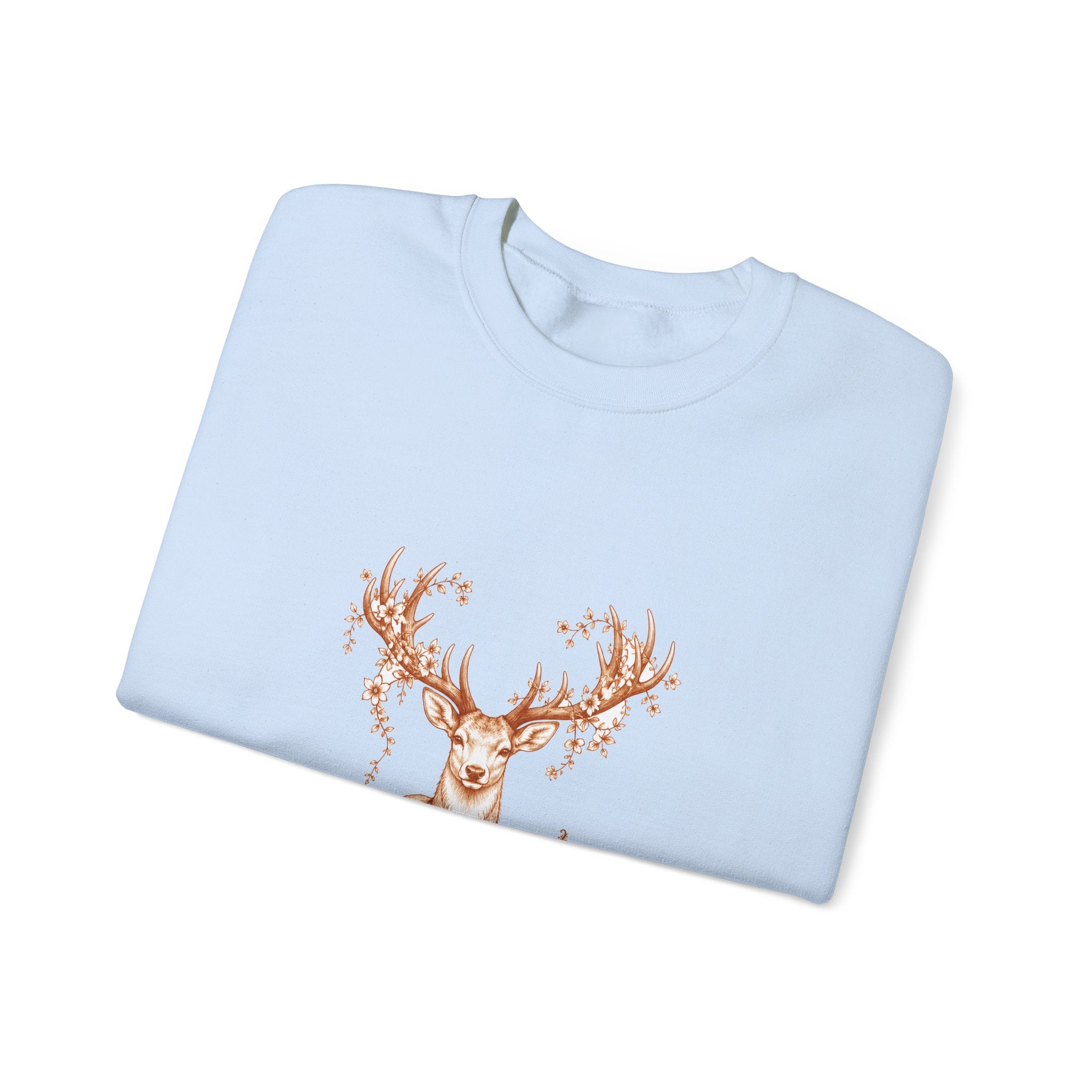 Matching Couple Sweatshirt - Bear & Deer Matching Couple Crewneck Sweatshirt Hand-Drawn Art His Hers Best Friend Gift - Design B