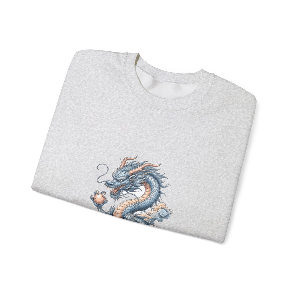 Matching Couple Sweatshirt - Dragon & Phoenix Matching Couple Premium Fleece Sweatshirt Hand-Drawn Art His Hers Anniversary Gift - Design A