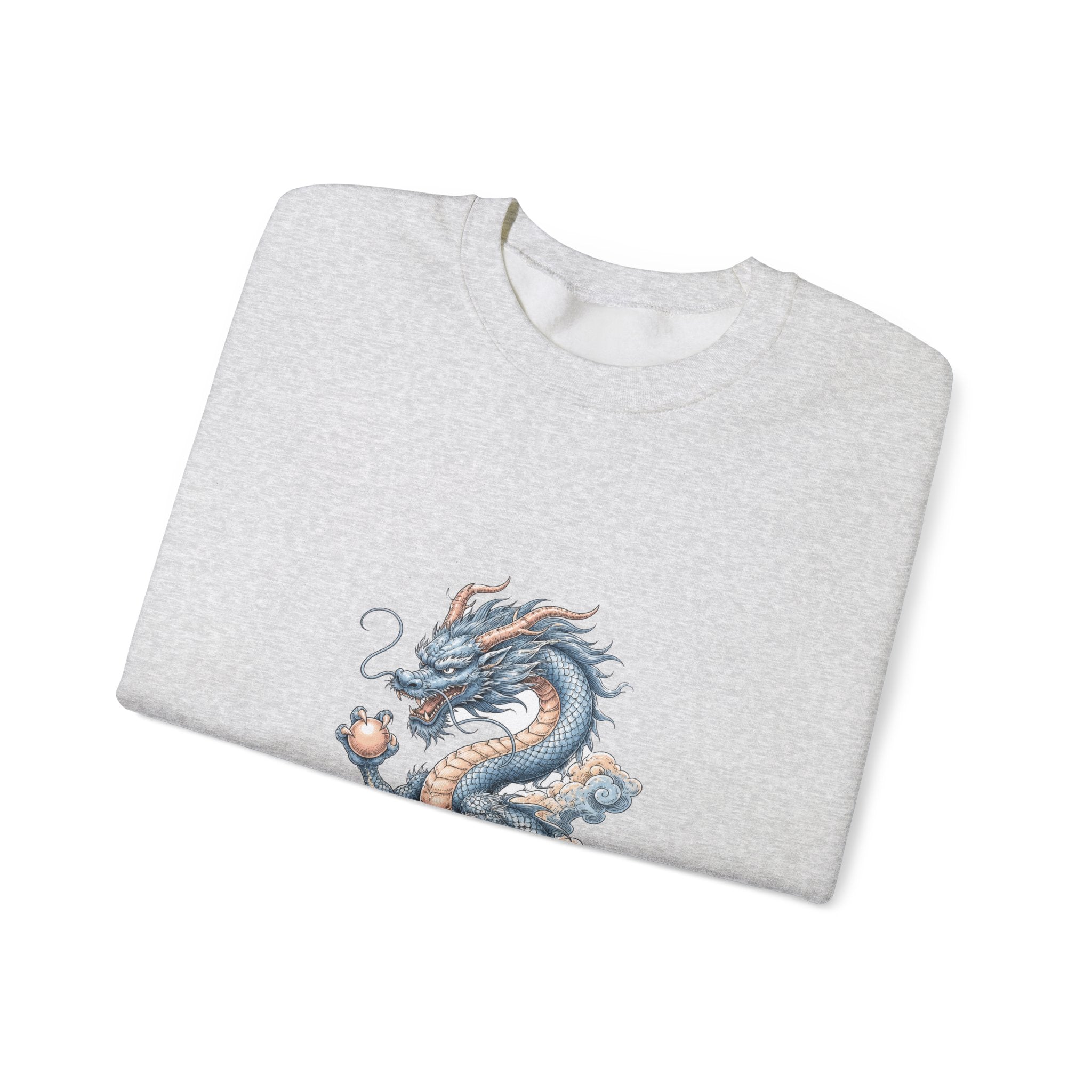 Matching Couple Sweatshirt - Dragon & Phoenix Matching Couple Premium Fleece Sweatshirt Hand-Drawn Art His Hers Anniversary Gift - Design A