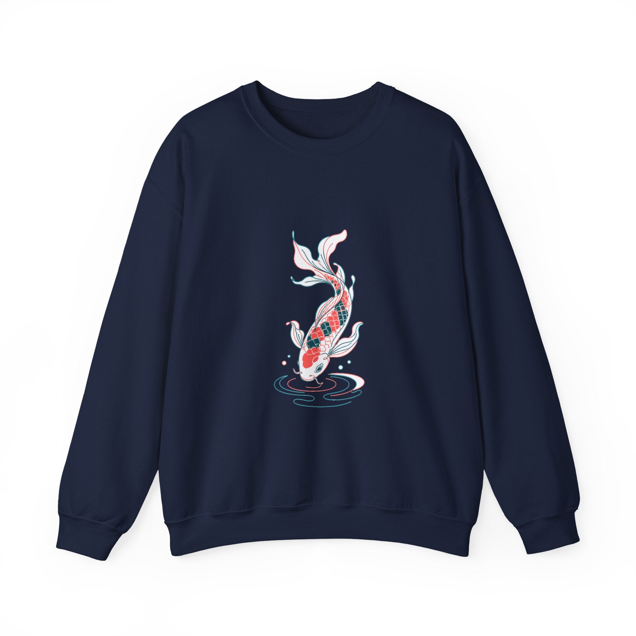 Matching Couple Sweatshirt - Koi Fish Yin Yang Matching Couple Premium Fleece Sweatshirt Minimalist Art His Hers Christmas Gift - Design B