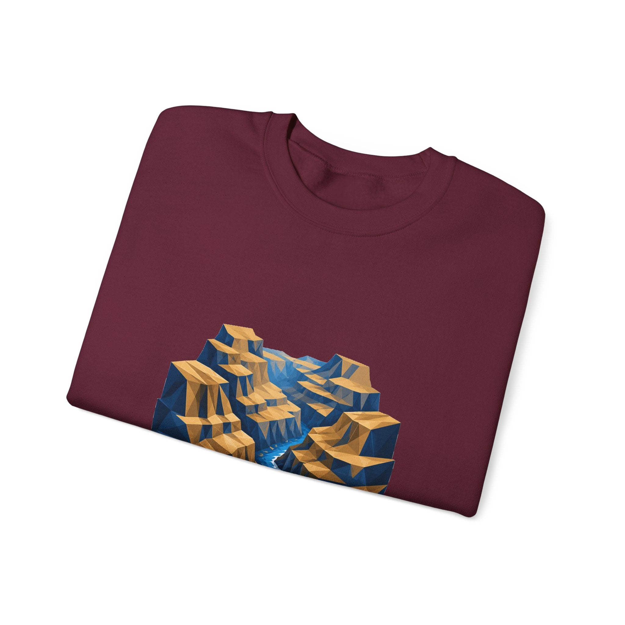 Matching Couple Sweatshirt - Lavender Fields & Canyon Matching Couple Comfort Colors Crew Geometric Art His Hers Love Gift - Design B