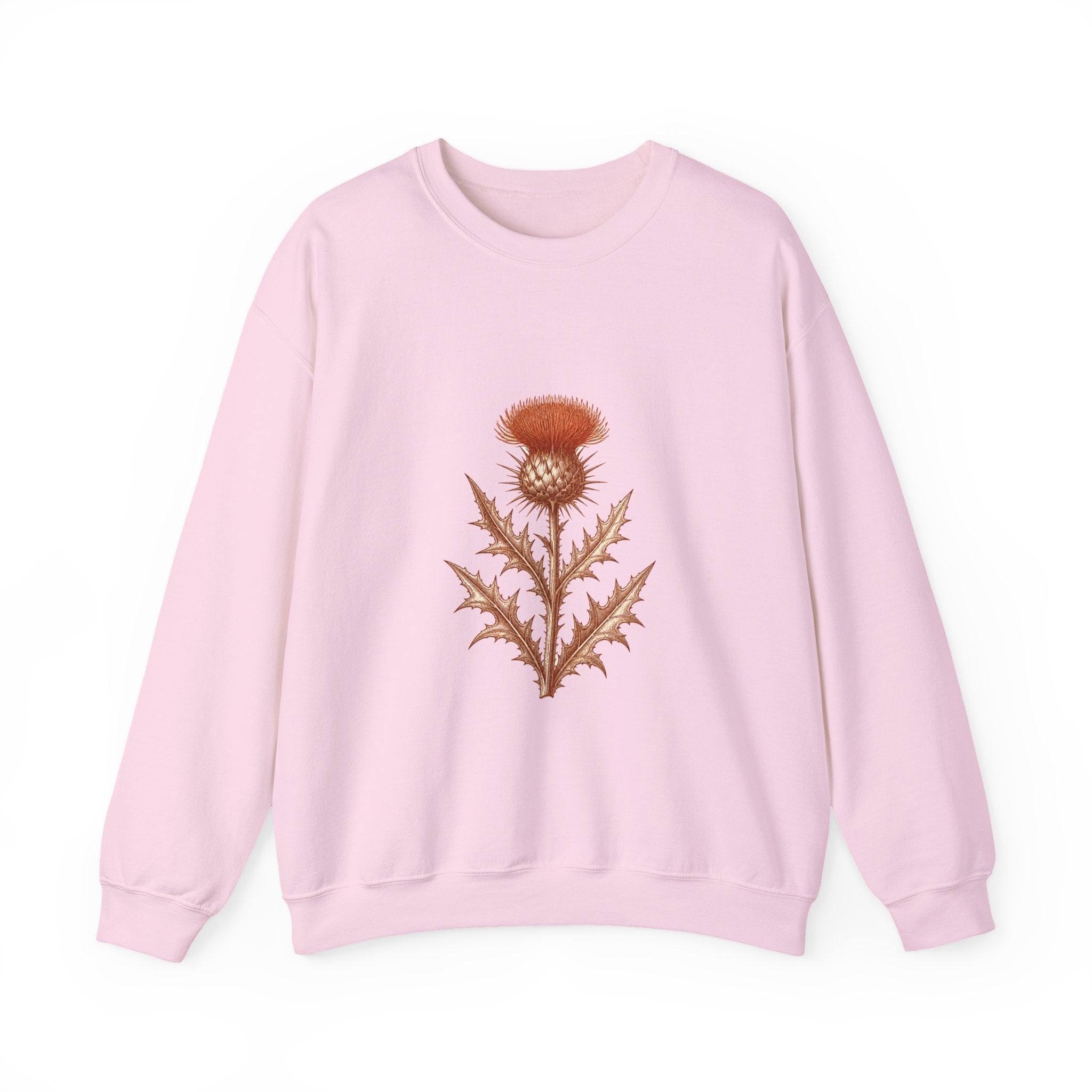 Matching Couple Sweatshirt - Lavender & Thistle Matching Couple Crewneck Sweatshirt Vintage Art His Hers Wedding Gift - Design B