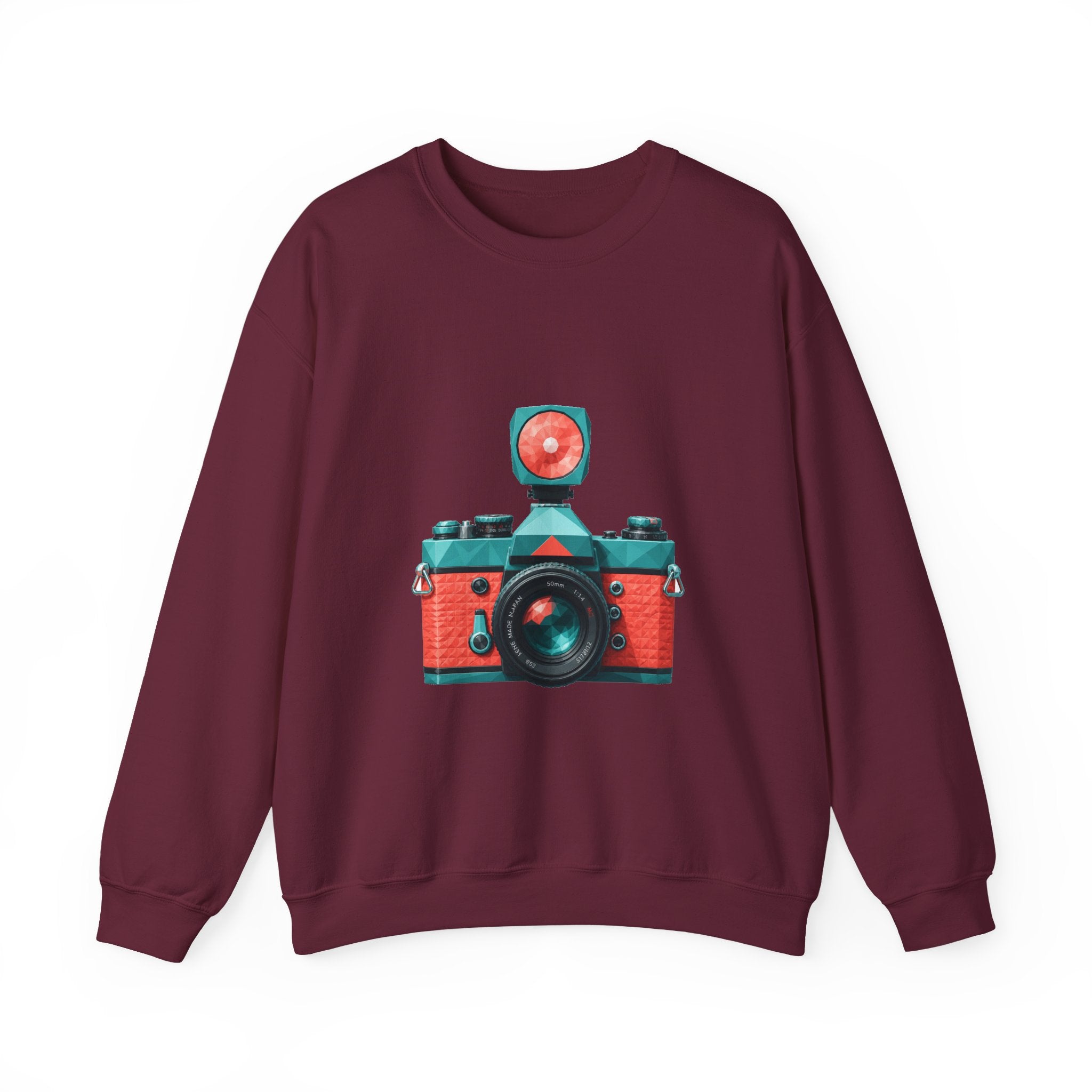 Matching Couple Sweatshirt - Camera & Film Matching Couple Crewneck Sweatshirt Geometric Art His Hers Couple Gift - Design A