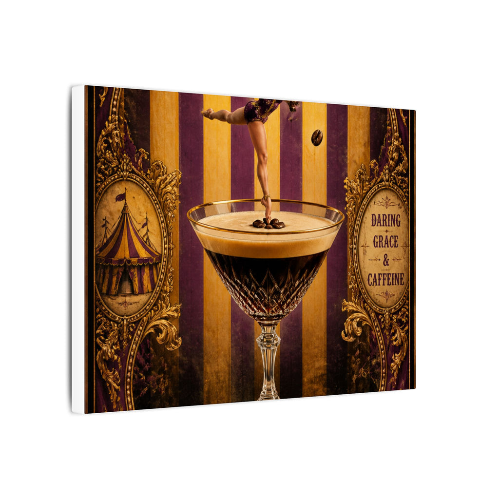 Espresso Martini Acrobat Wall Art Canvas 16×20 Baroque Home Office Decor Maximalist Print