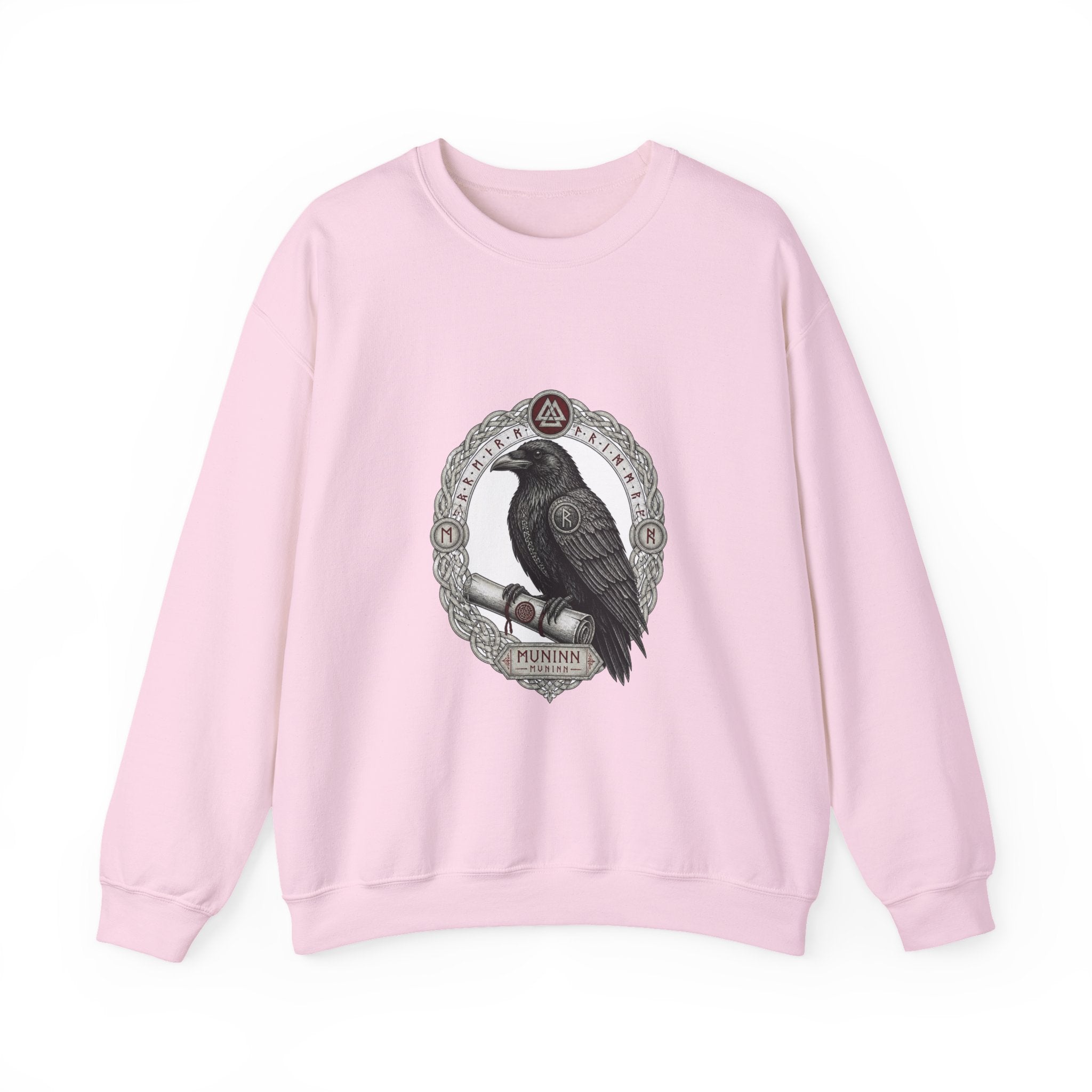 Matching Couple Sweatshirt - Huginn & Muninn Matching Couple Comfort Colors Crew Vintage Art His Hers Honeymoon Gift - Design B